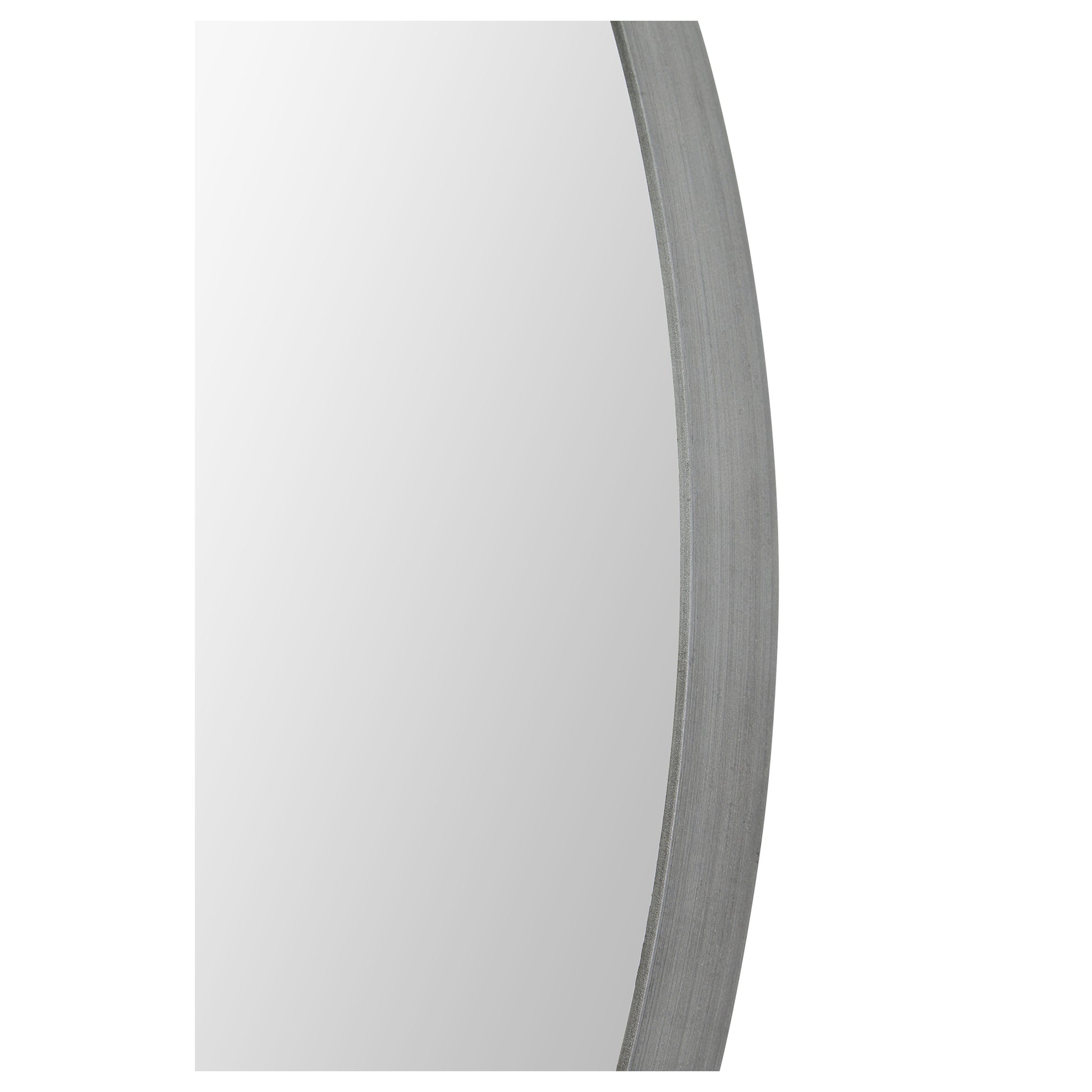 Lester 30" Tall Round Wall Mirror, Grey-Mirror-DECOROLALA