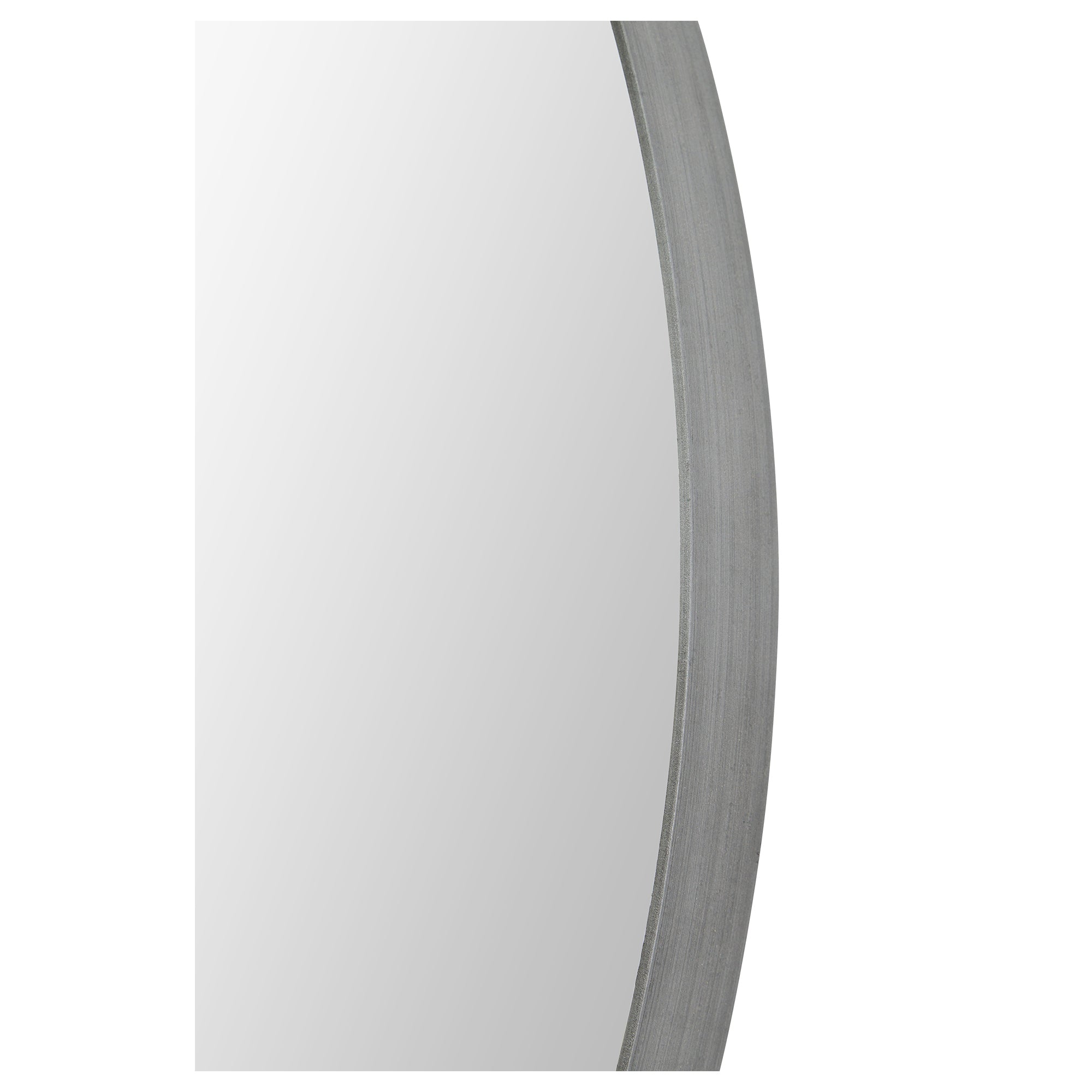 Lester 30" Tall Round Wall Mirror, Grey-Mirror-DECOROLALA