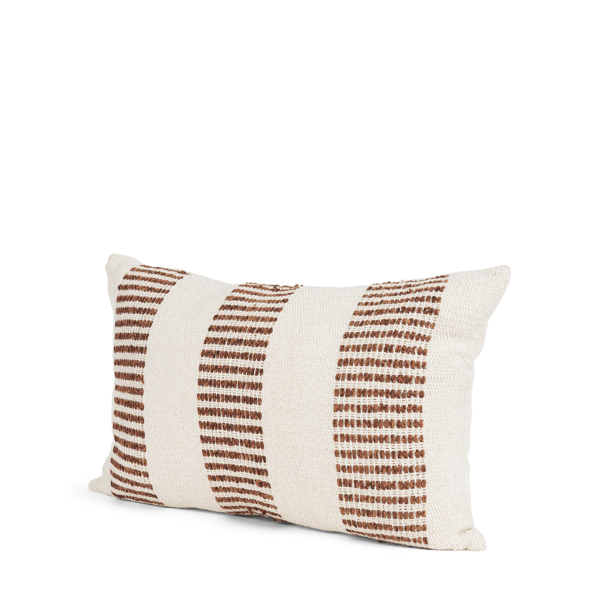 Levon Lumbar Plush Pillow Cover - Cream/Orange (min order qty 2)-Decorative Pillows-DECOROLALA
