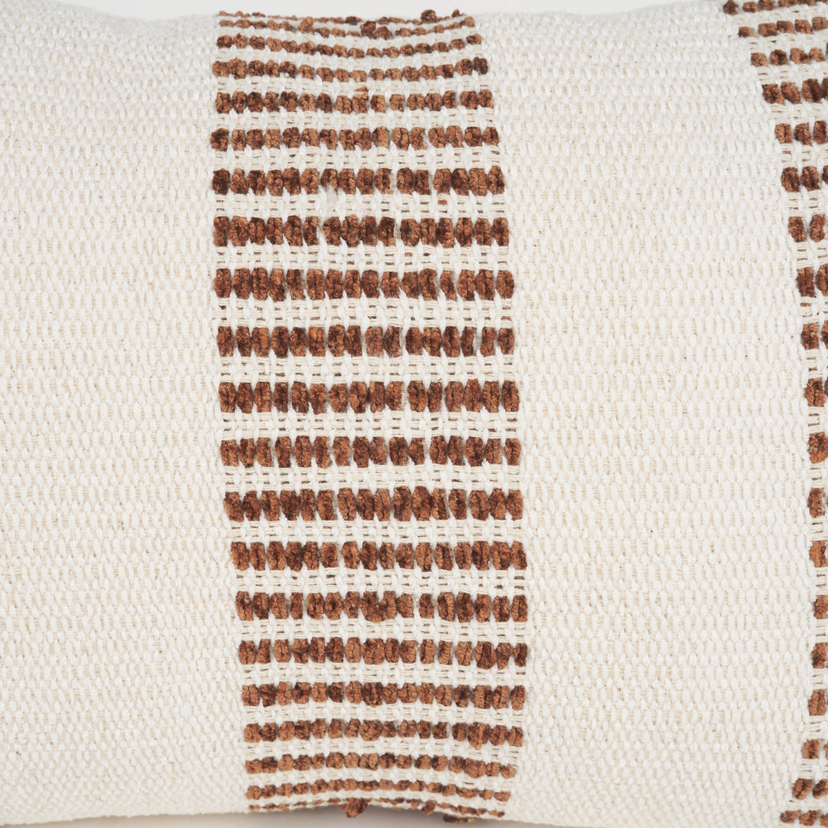 Levon Lumbar Plush Pillow Cover - Cream/Orange (min order qty 2)-Decorative Pillows-DECOROLALA