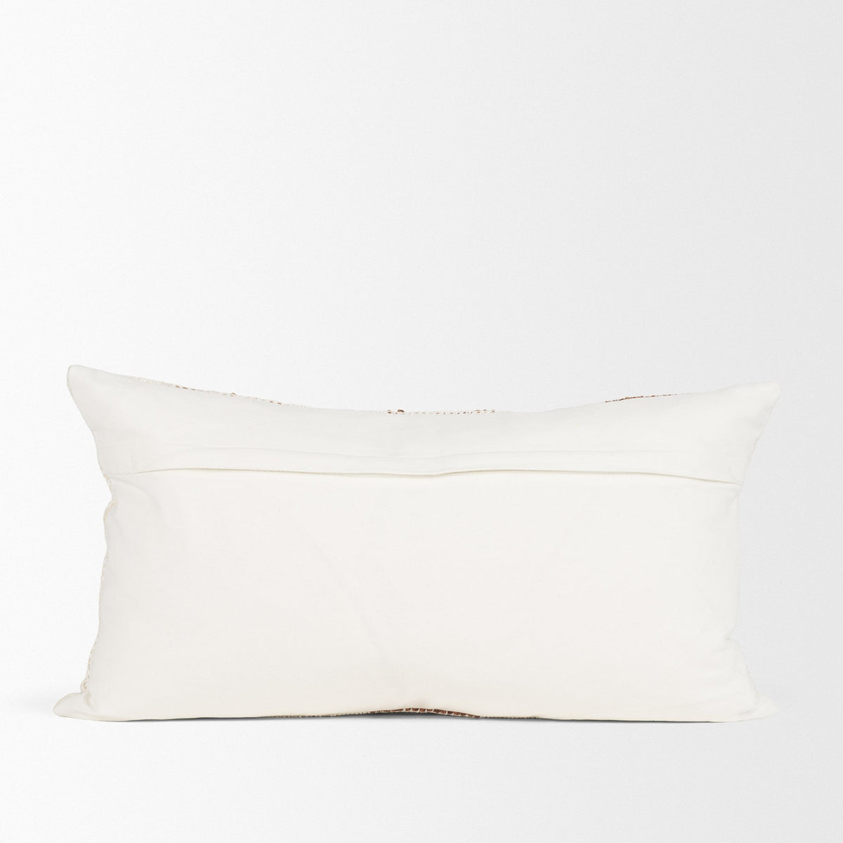 Levon Lumbar Plush Pillow Cover - Cream/Orange (min order qty 2)-Decorative Pillows-DECOROLALA