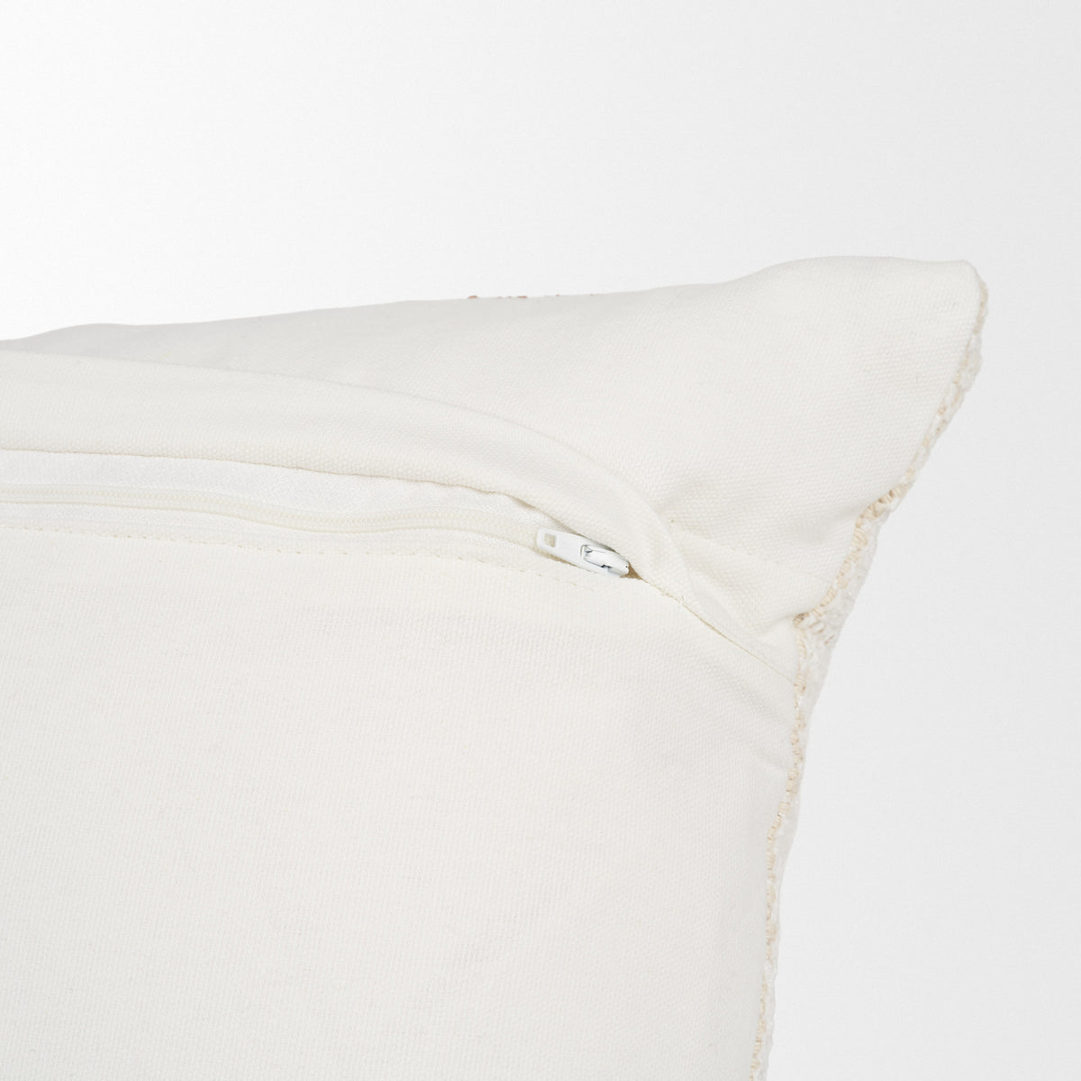 Levon Lumbar Plush Pillow Cover Cream Orange Stripes (min order qty 2)-Decorative Pillows-DECOROLALA