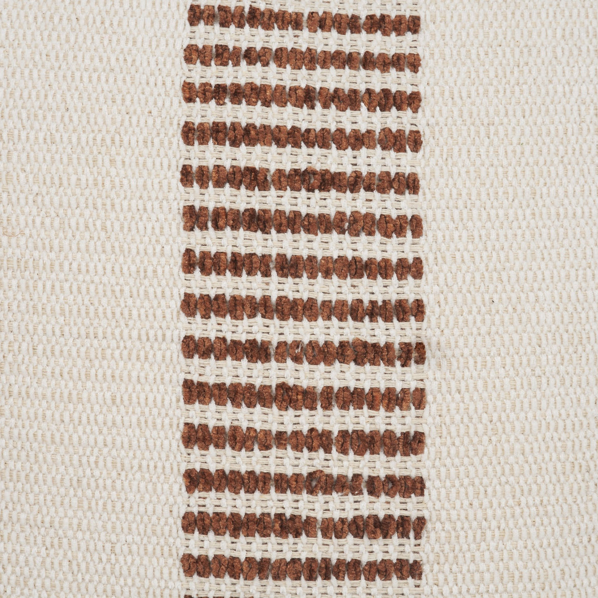 Levon Plush Cream & Orange Striped Pillow Cover (min order qty 2)-Decorative Pillows-DECOROLALA