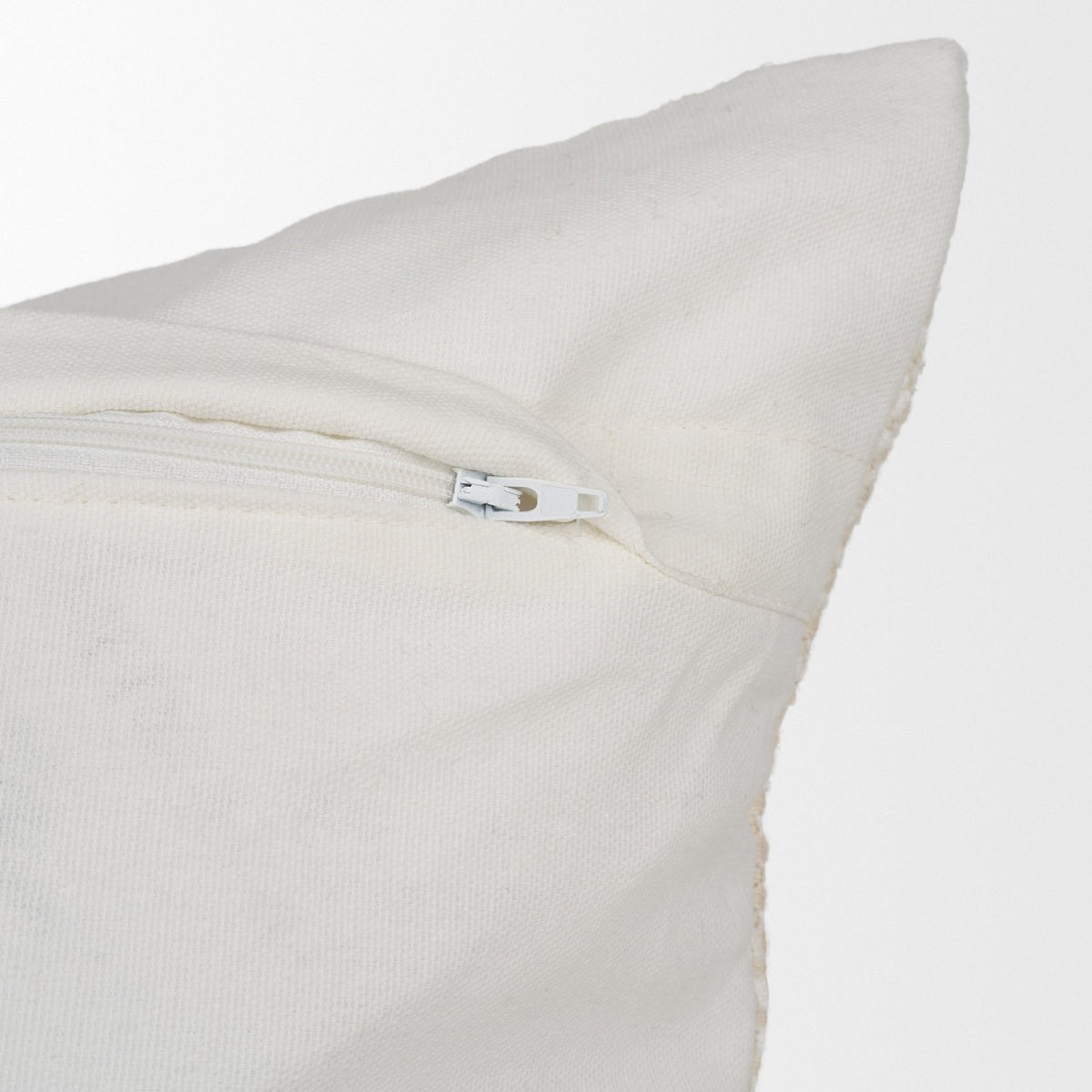 Levon Plush Cream & Orange Striped Pillow Cover (min order qty 2)-Decorative Pillows-DECOROLALA