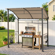 7' x 5' BBQ Grill Gazebo - Khaki Steel Frame Canopy