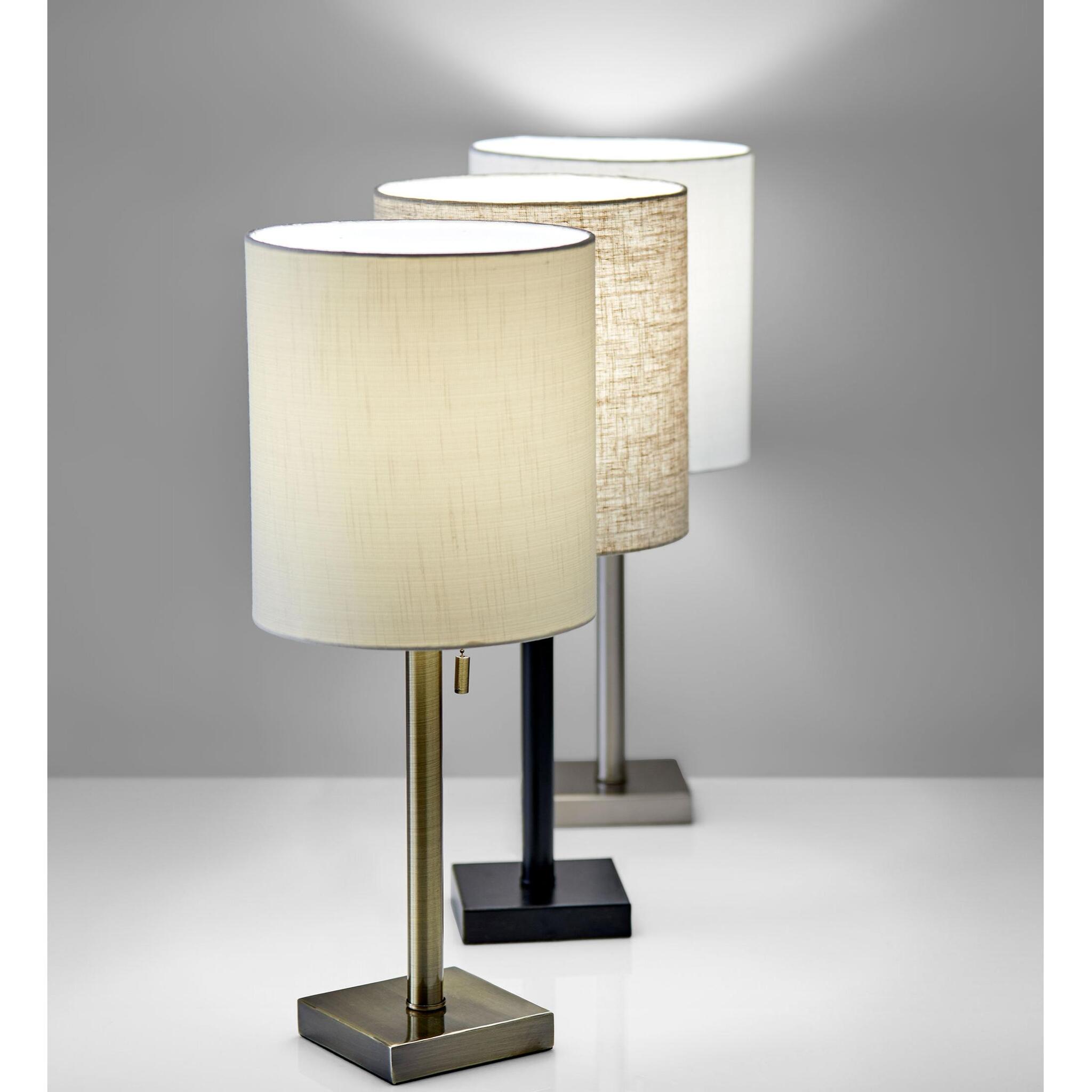 Liam Table Lamp - Brass Antique Beige-Lighting-DECOROLALA