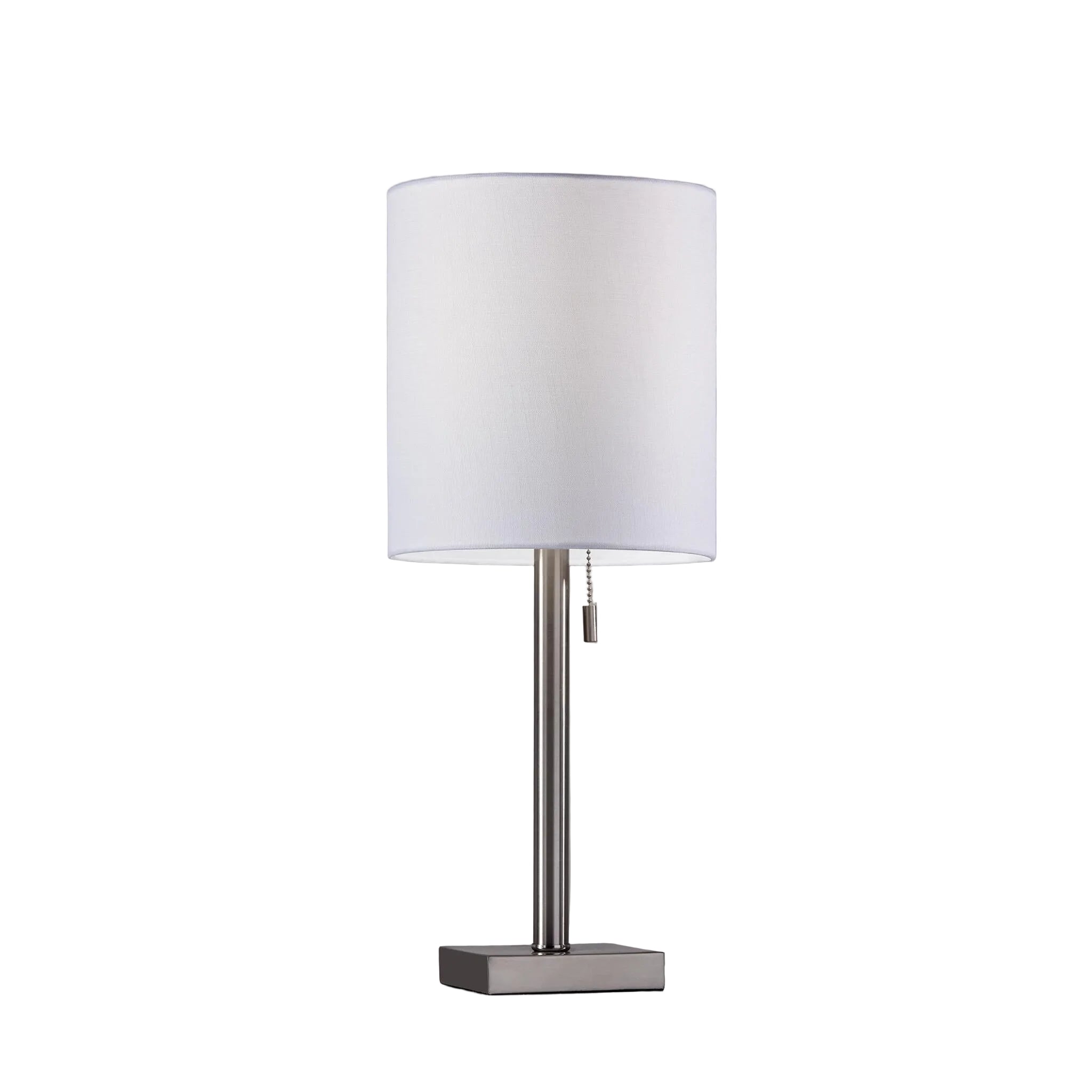Liam Table Lamp - Brushed Steel White-Lighting-DECOROLALA