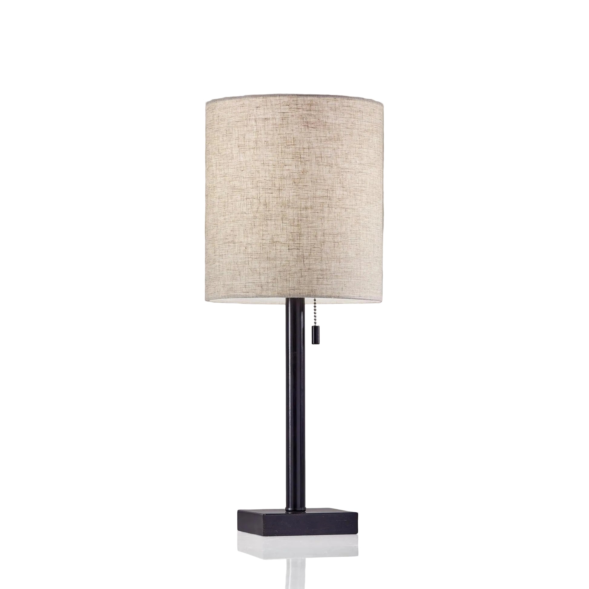 Liam Table Lamp - Dark Bronze & Natural Fabric-Lighting-DECOROLALA