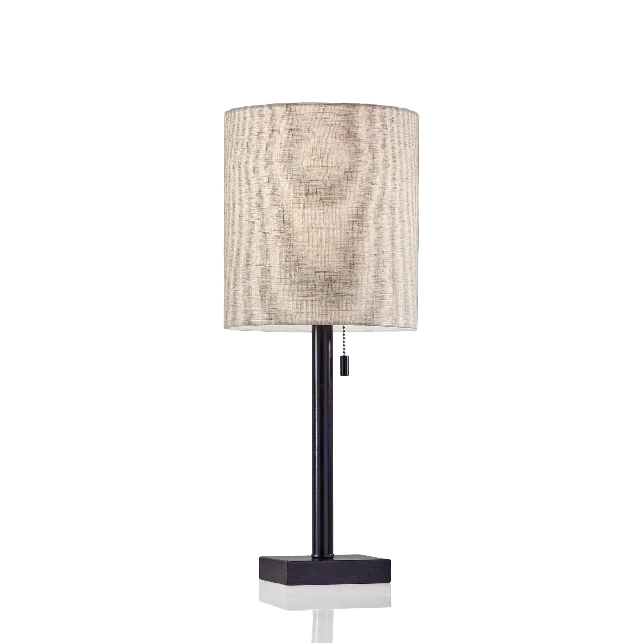 Liam Table Lamp - Dark Bronze & Natural Fabric-Lighting-DECOROLALA