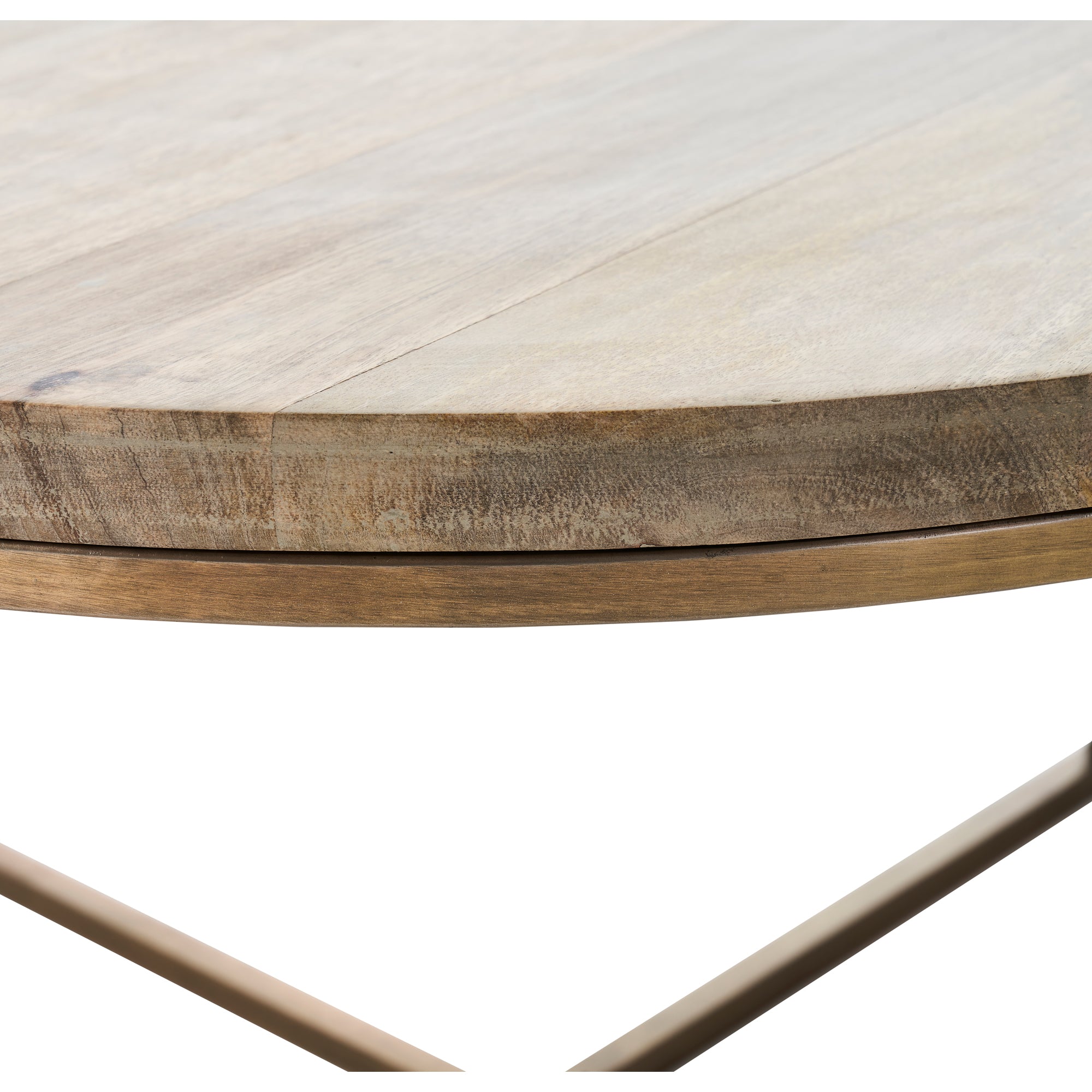 Liana Indoor Mango Wood Table, Antique Brass-Table-DECOROLALA