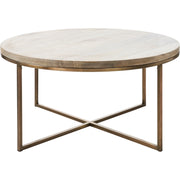 Liana Indoor Mango Wood Table, Antique Brass-Table-DECOROLALA