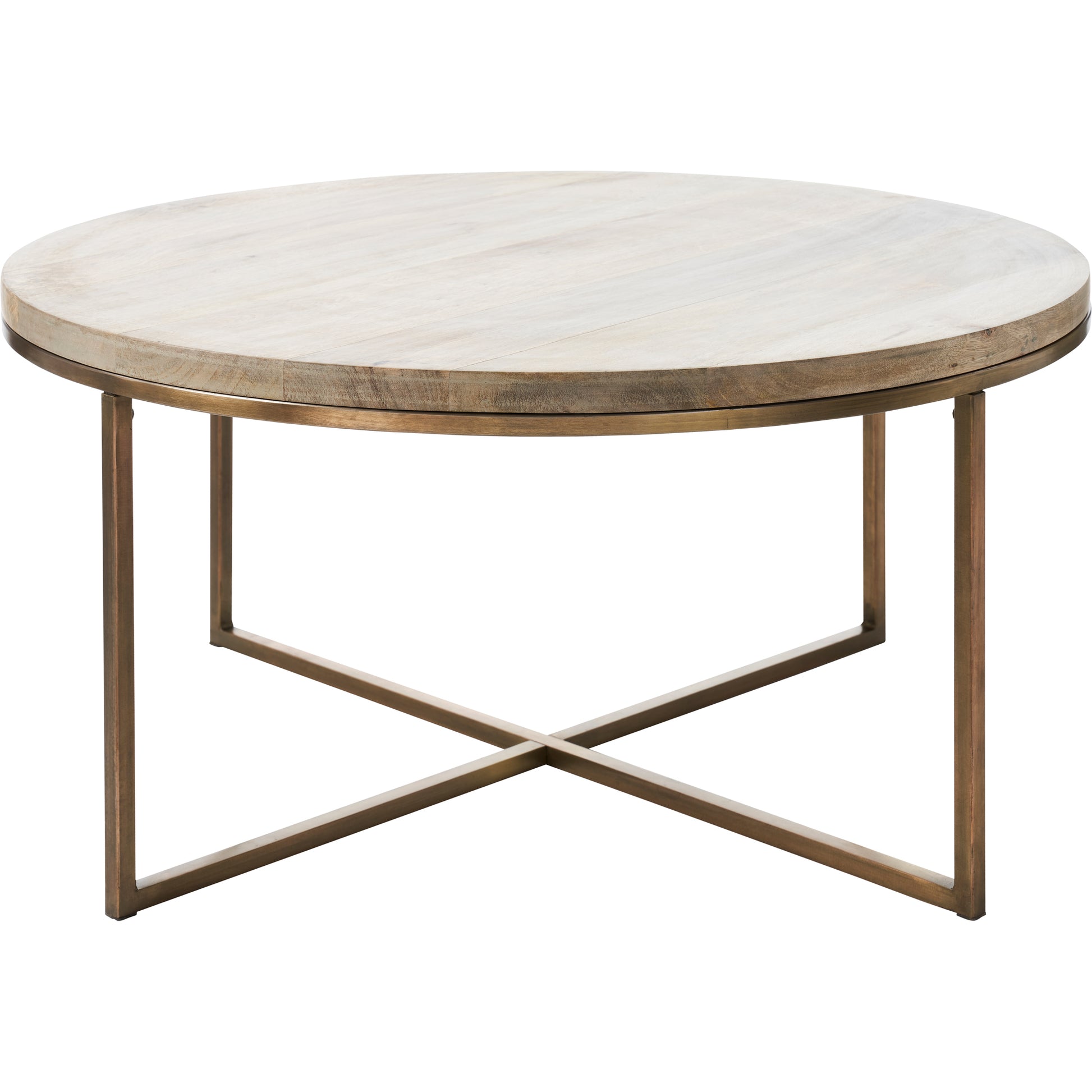 Liana Indoor Mango Wood Table, Antique Brass-Table-DECOROLALA