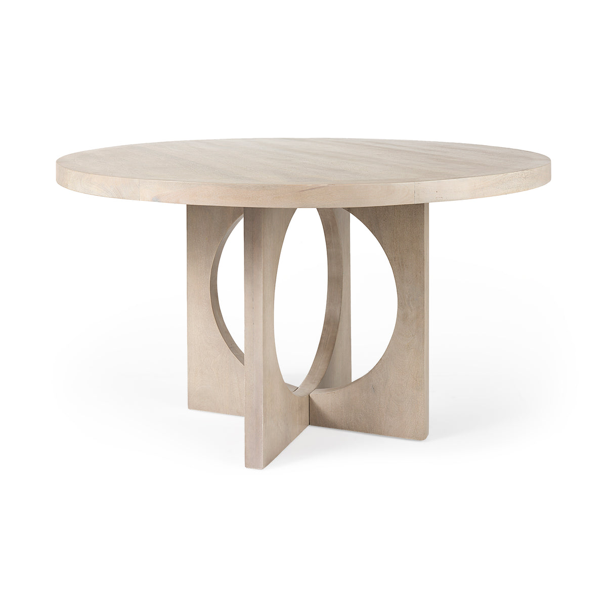 Liesl 54" Round Pedestal Dining Table | Modern | Wood | Seats 6-Dining Tables-DECOROLALA