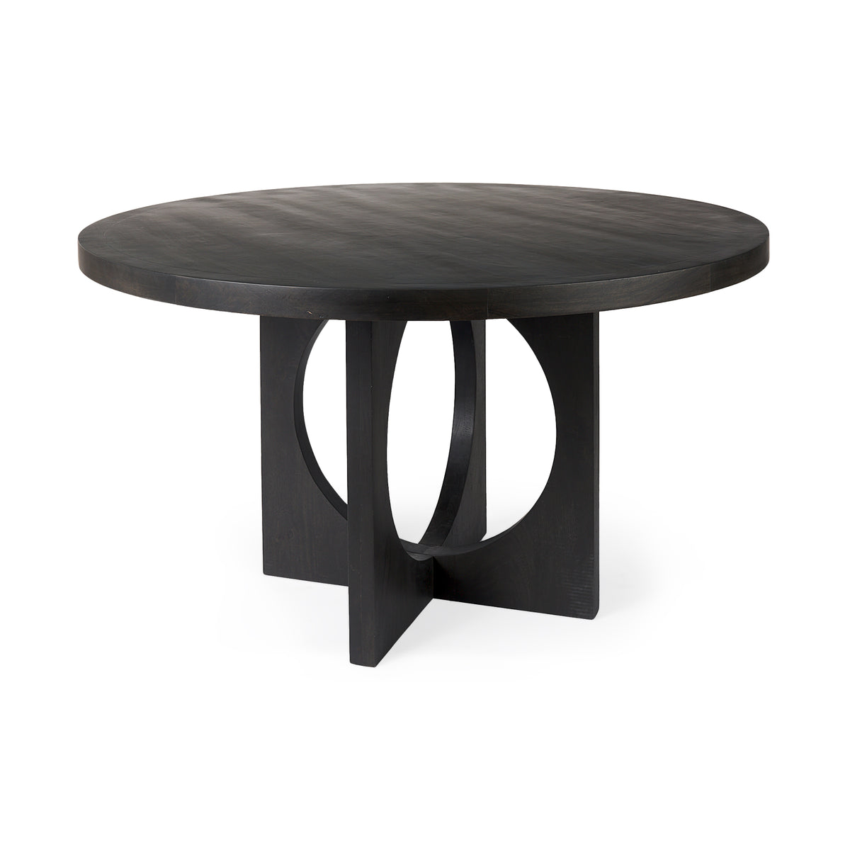 Liesl 54" Round Pedestal Dining Table | Modern | Wood | Seats 6-Dining Tables-DECOROLALA