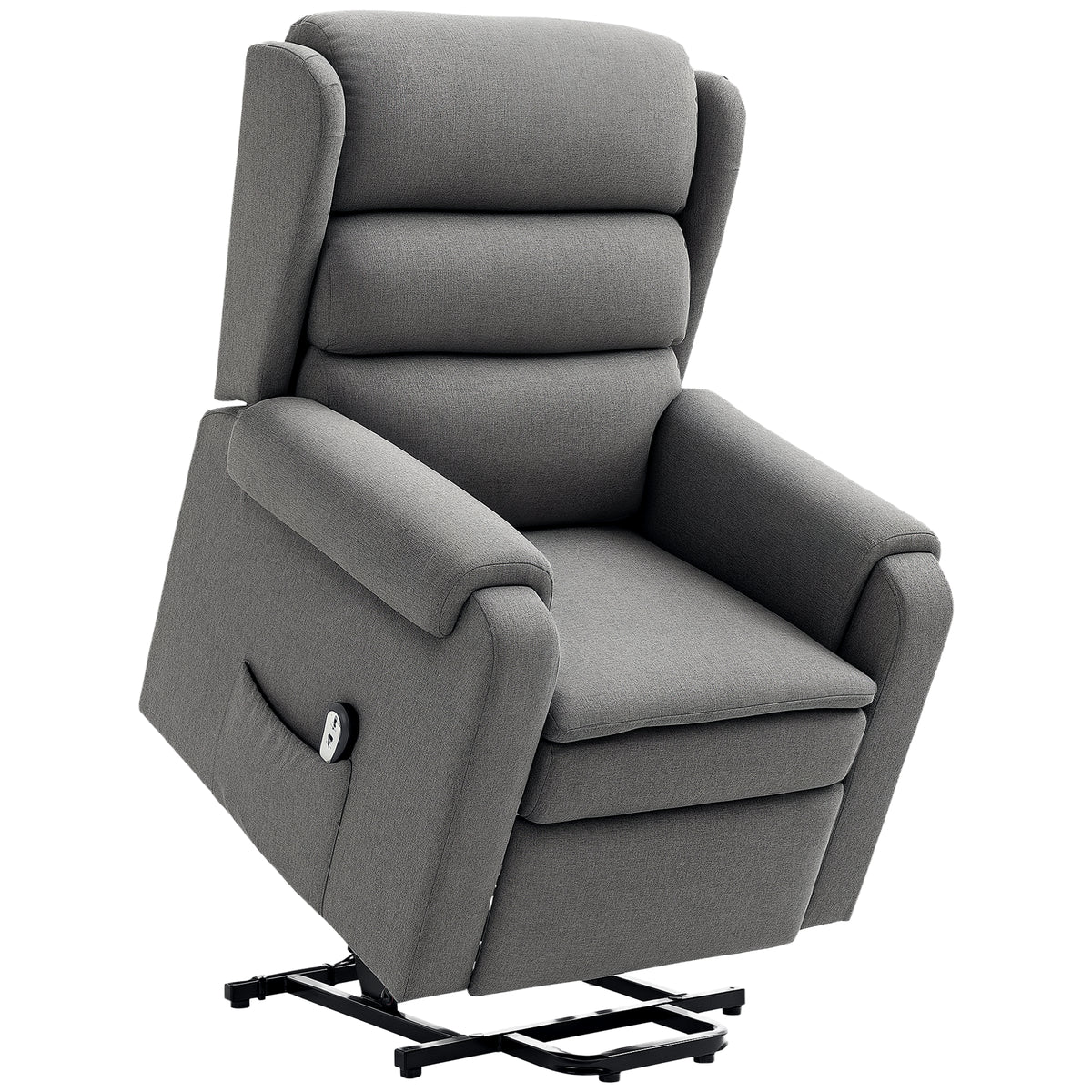 Lift Chair, Recliner for Elderly, Grey, Power Footrest, Remote Control-DECOROLALA