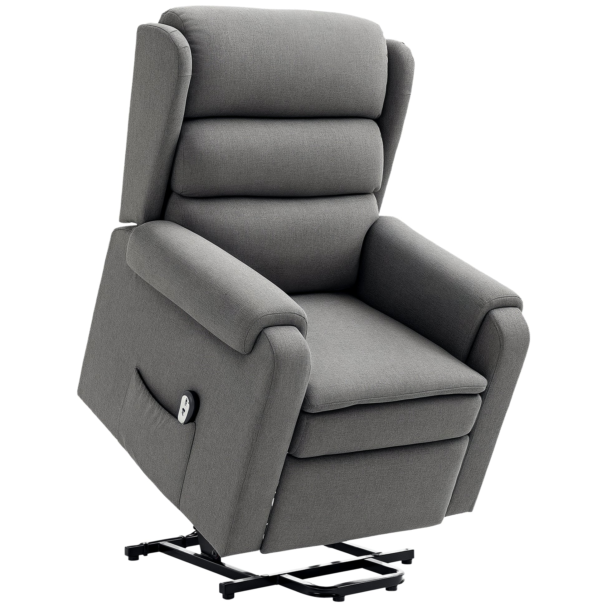 Lift Chair, Recliner for Elderly, Grey, Power Footrest, Remote Control-DECOROLALA