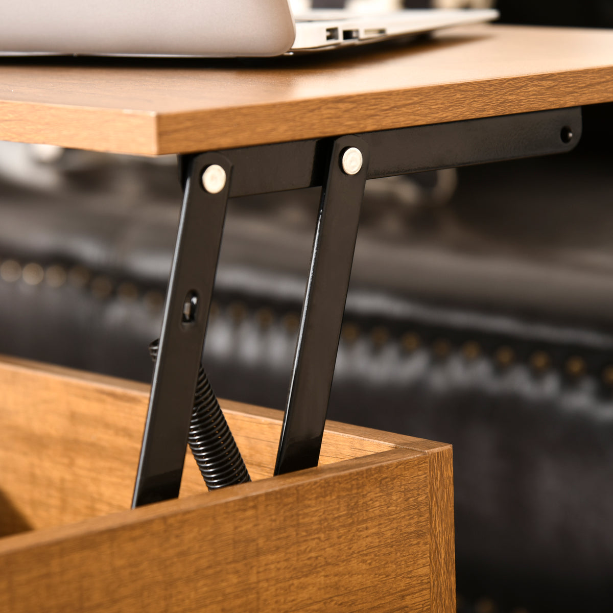Lift Top Coffee Table with Hidden Storage - Teak-Home Furnishings > Living Room Furniture > Coffee Tables-DECOROLALA