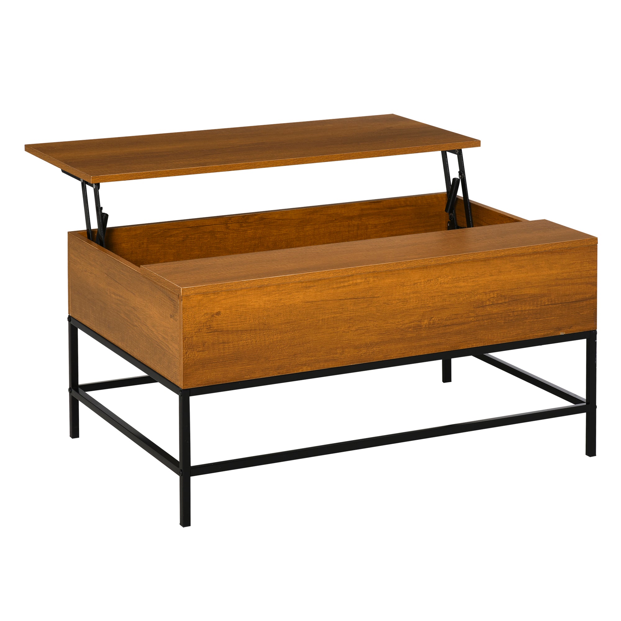 Lift Top Coffee Table with Hidden Storage - Teak-Home Furnishings > Living Room Furniture > Coffee Tables-DECOROLALA