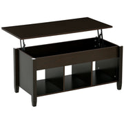 Lift Top Coffee Table with Storage - 41" Espresso-Home Furnishings > Living Room Furniture > Coffee Tables-DECOROLALA
