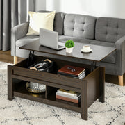 Lift Top Coffee Table with Storage - Dark Walnut-Coffee Tables-DECOROLALA