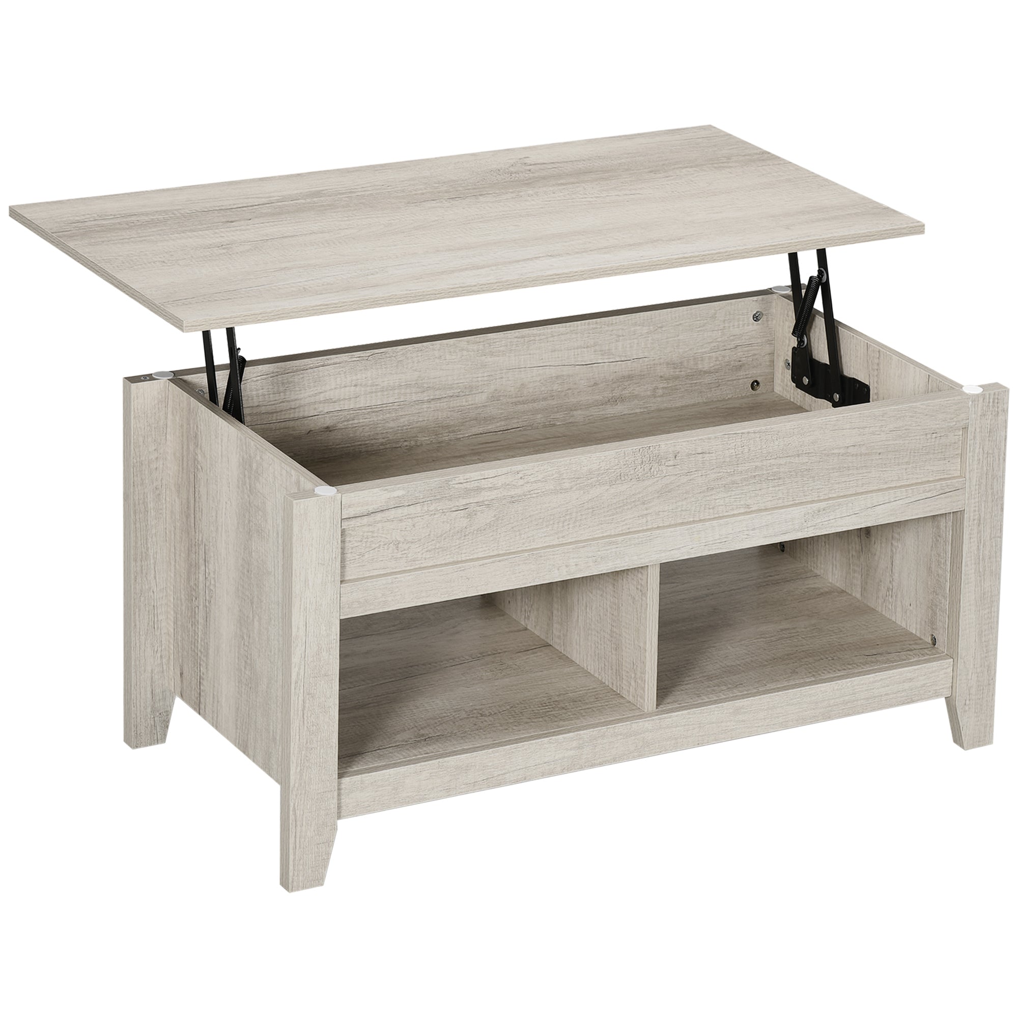Lift Top Coffee Table with Storage - Oak 41.3"-Home Furnishings > Living Room Furniture > Coffee Tables-DECOROLALA