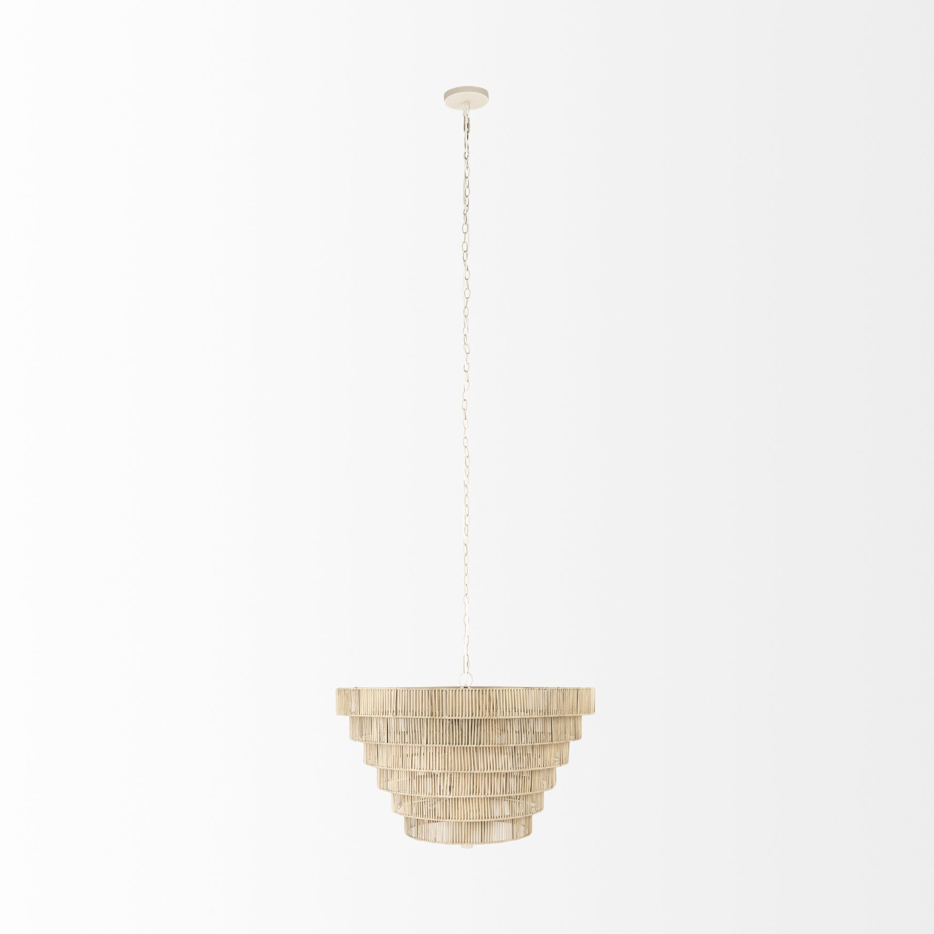 Light Brown Six Tier Hanging Chandelier-Chandeliers-DECOROLALA