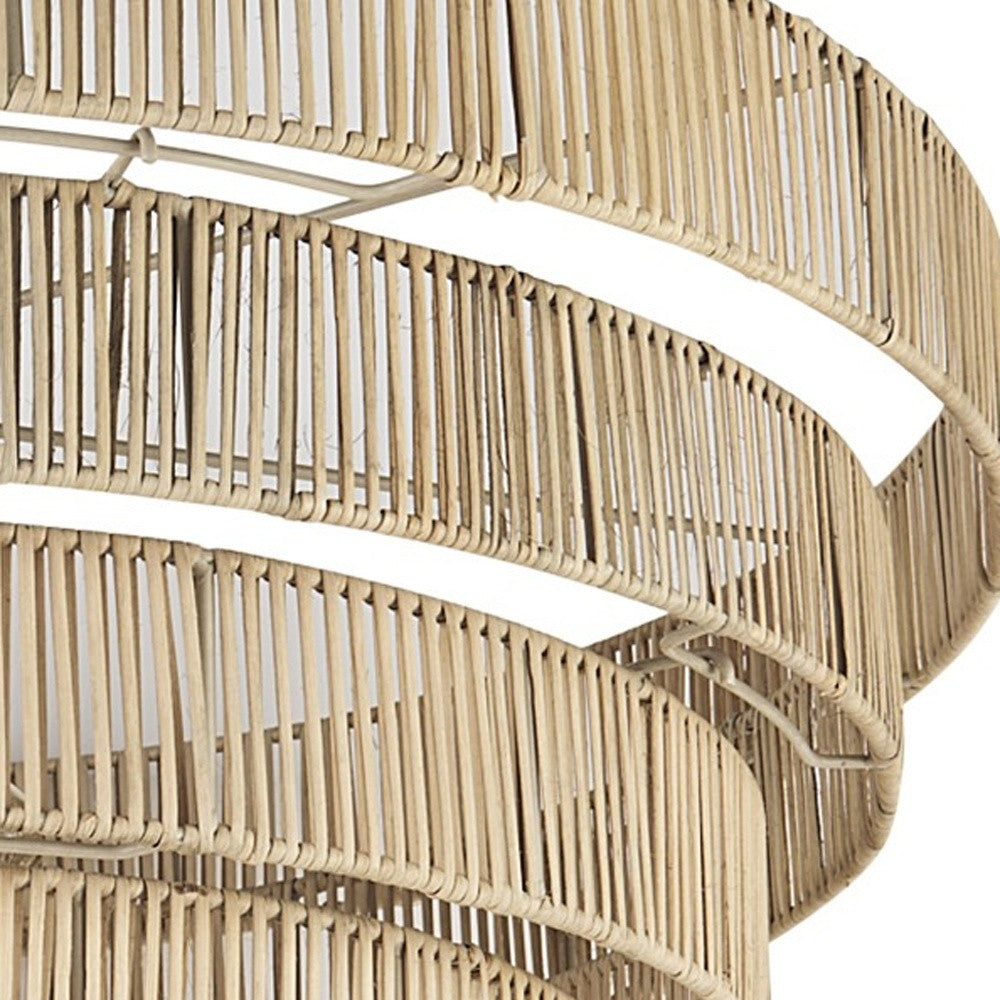 Light Brown Six Tier Hanging Chandelier-Chandeliers-DECOROLALA