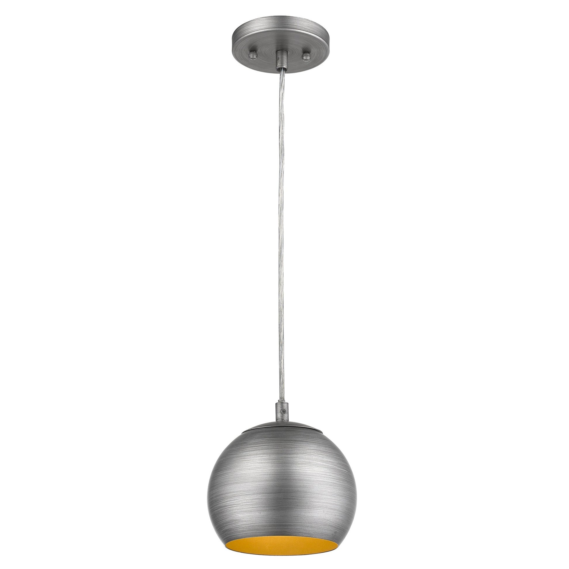 Light Gray and Gold Hanging Dome Light-Chandeliers-DECOROLALA