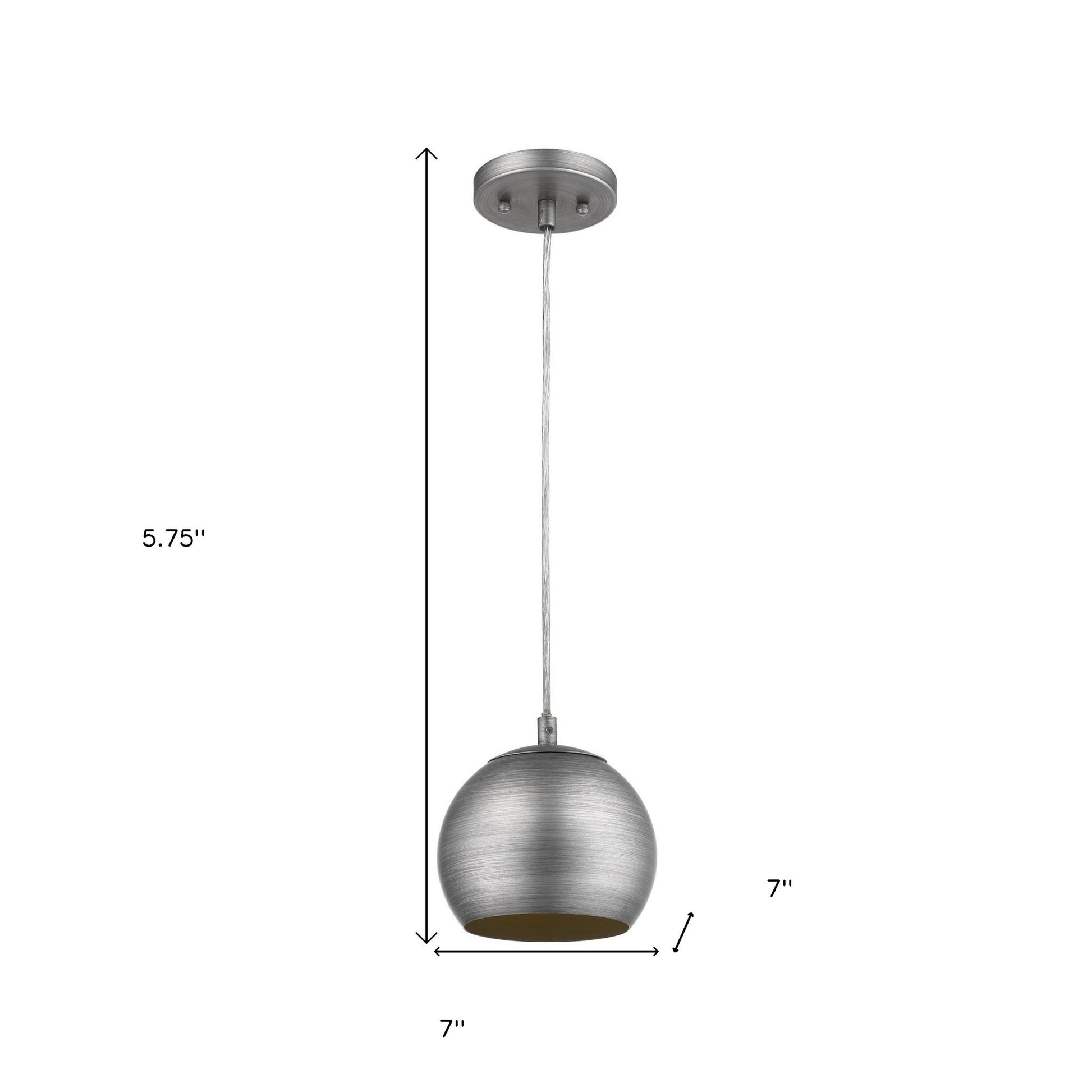 Light Gray and Gold Hanging Dome Light-Chandeliers-DECOROLALA