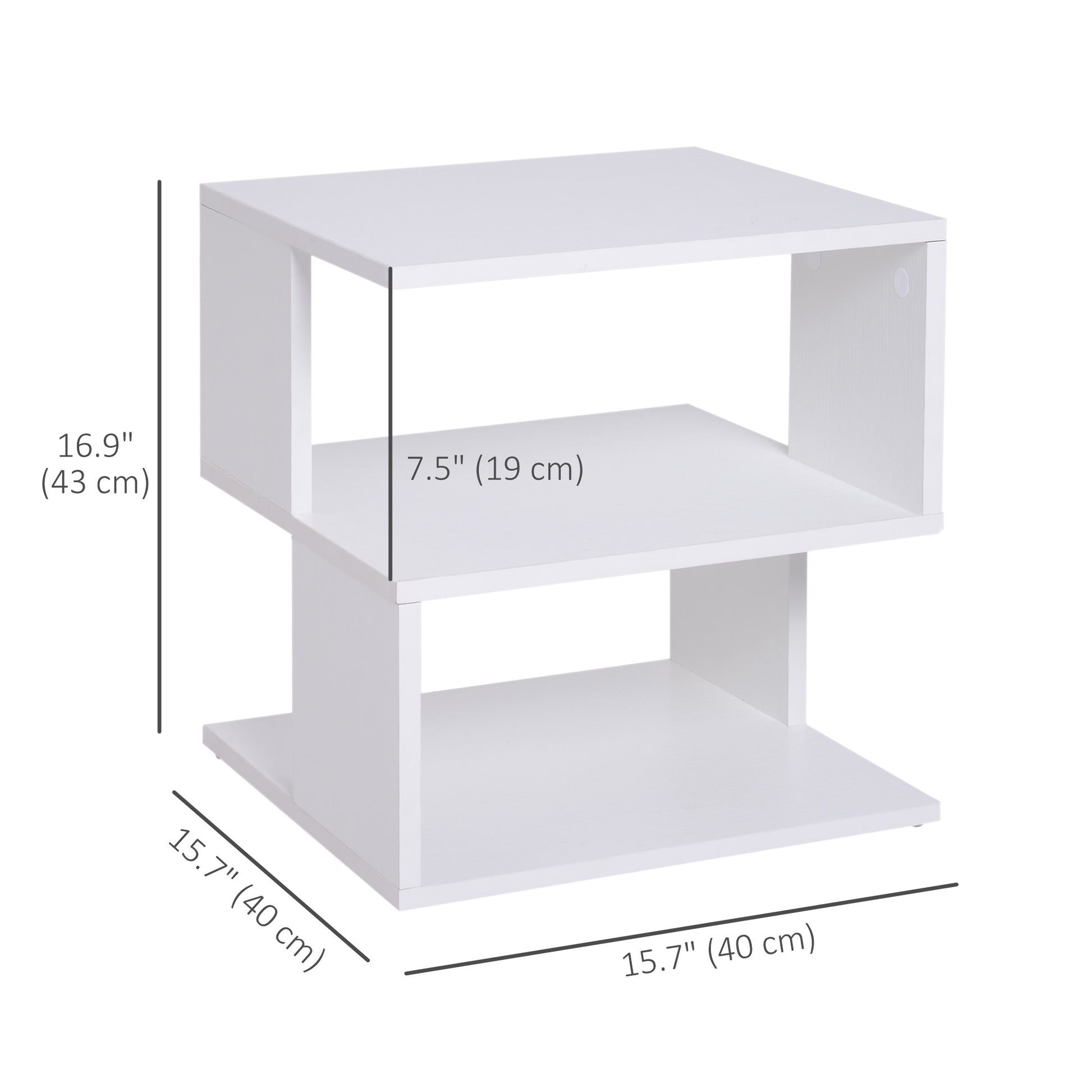 Light Nightstand - Slim Bedside Stand for Small Spaces-Home Furnishings > Living Room Furniture > Side¬†Tables-DECOROLALA