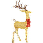 Light Up Reindeer Yard Decoration - 53" Gold LED Deer-Home Furnishings > Holiday & Seasonal > Christmas Decorations > Christmas Deer Lights-DECOROLALA