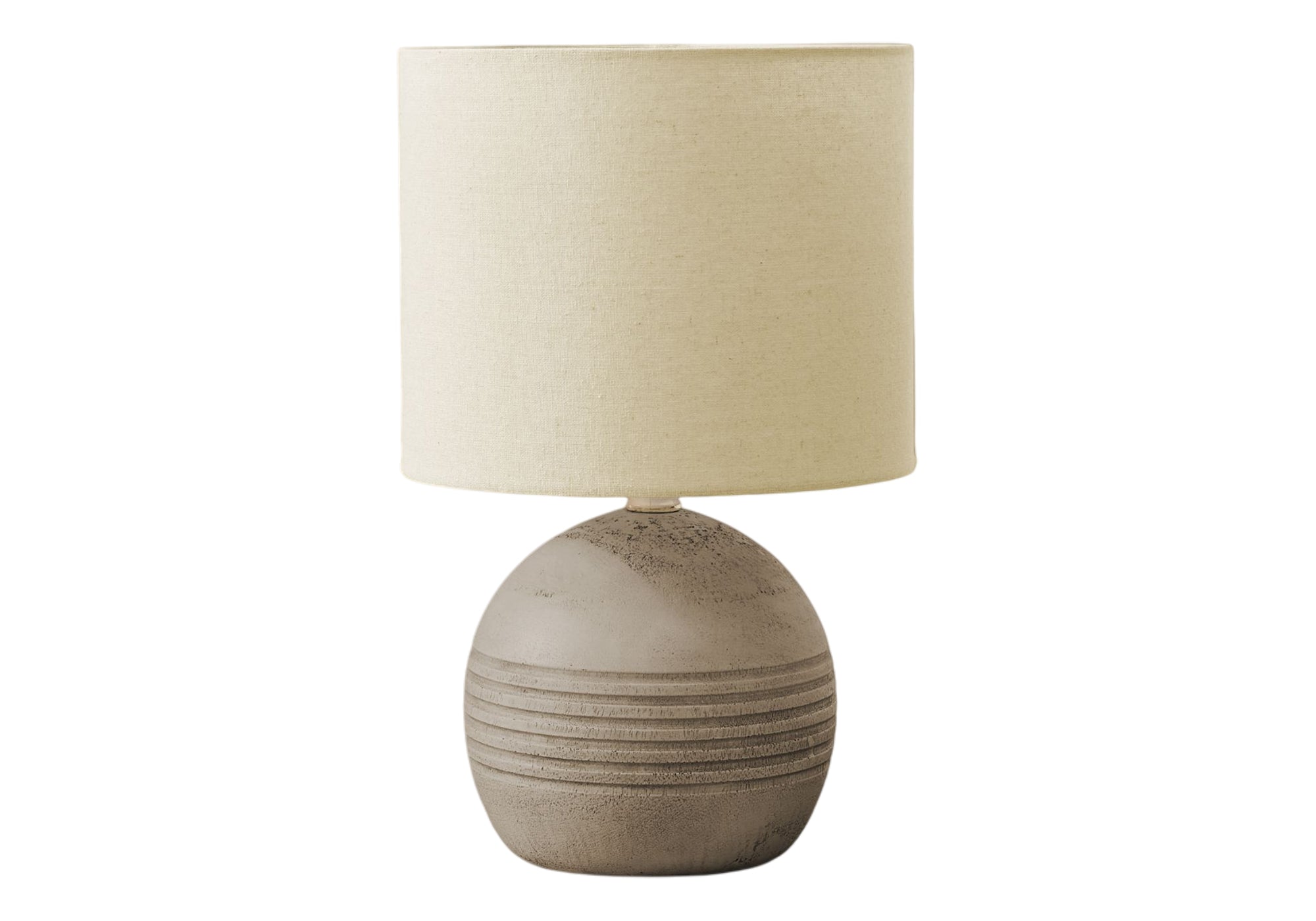 Lighting - 15"H Table Lamp Ivory Resin / Beige Shade-Table-DECOROLALA
