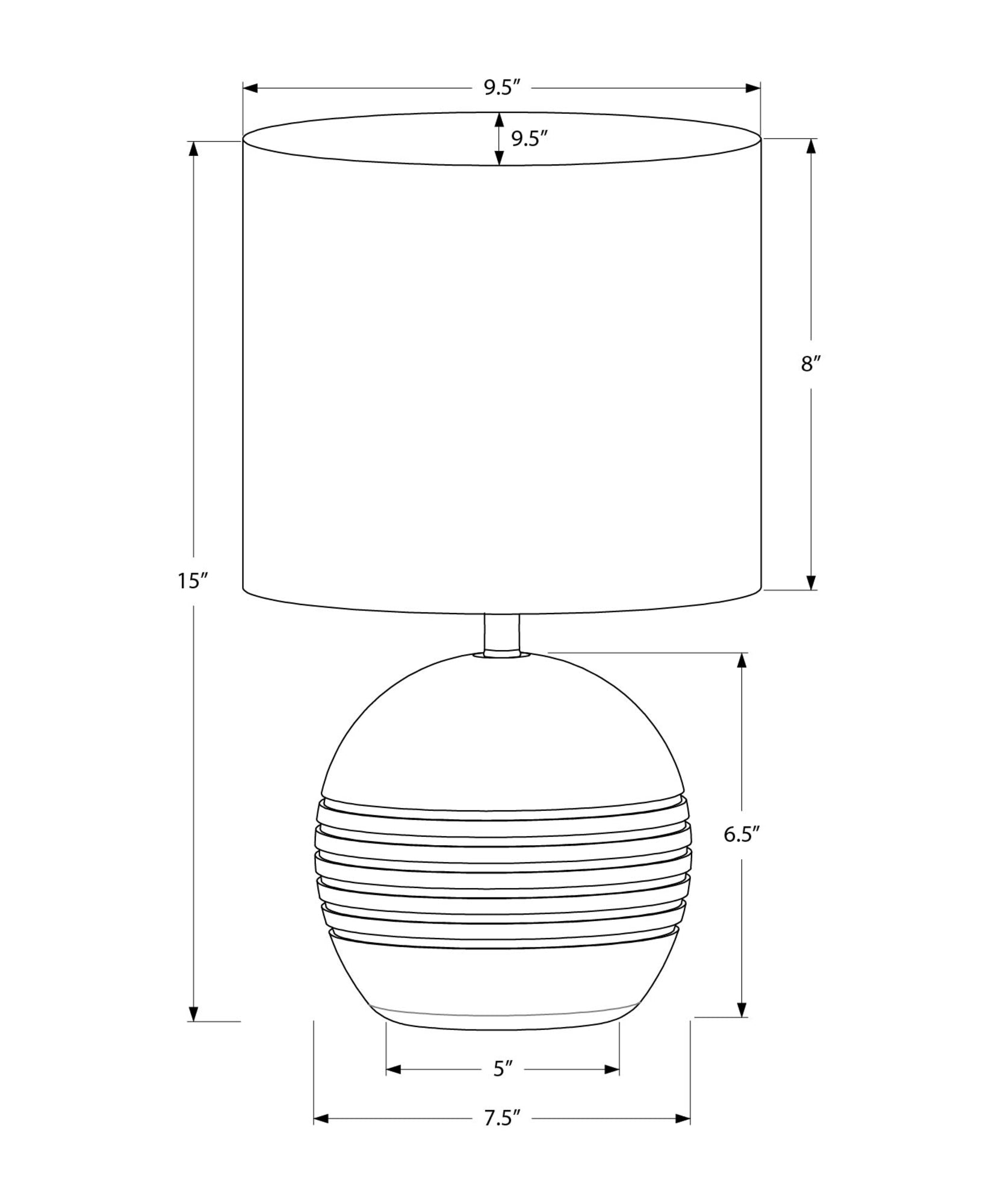 Lighting - 15"H Table Lamp Ivory Resin / Beige Shade-Table-DECOROLALA