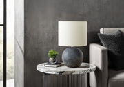 Lighting - 16"H Table Lamp Grey Concrete / Ivory Shade-Table-DECOROLALA