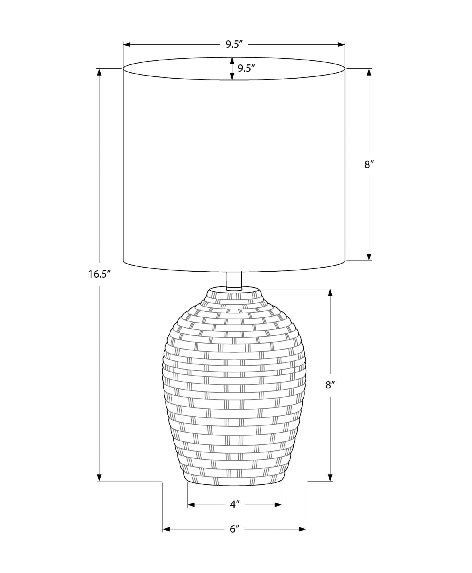 Lighting - 17"H Table Lamp Ivory Ceramic / Ivory Shade-Table-DECOROLALA