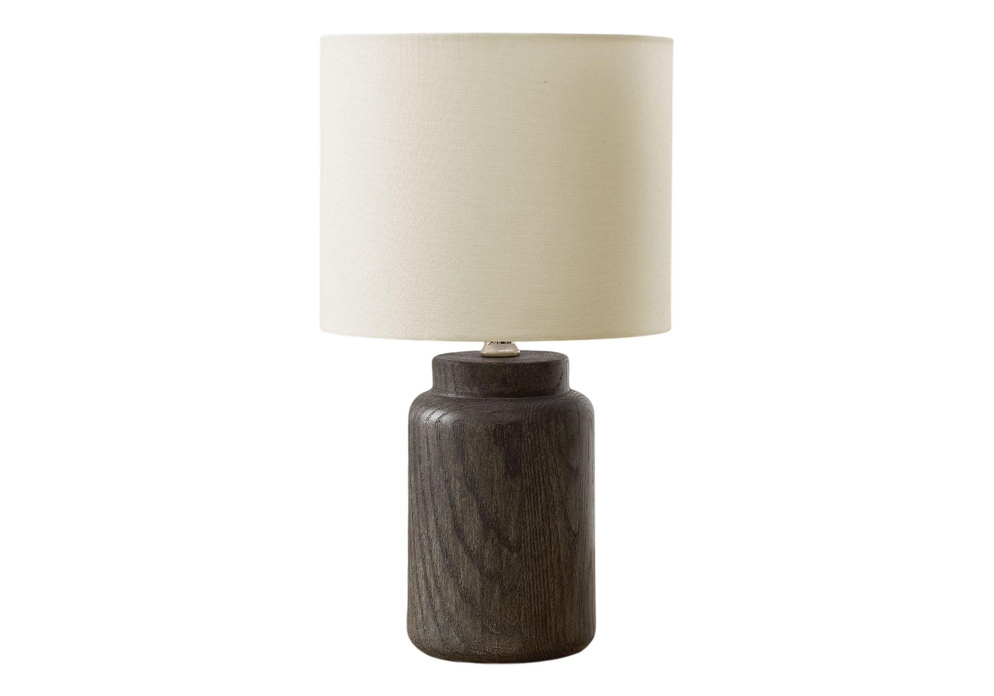 Lighting - 17"H Table Lamp Taupe Resin / Ivory Shade-Table-DECOROLALA