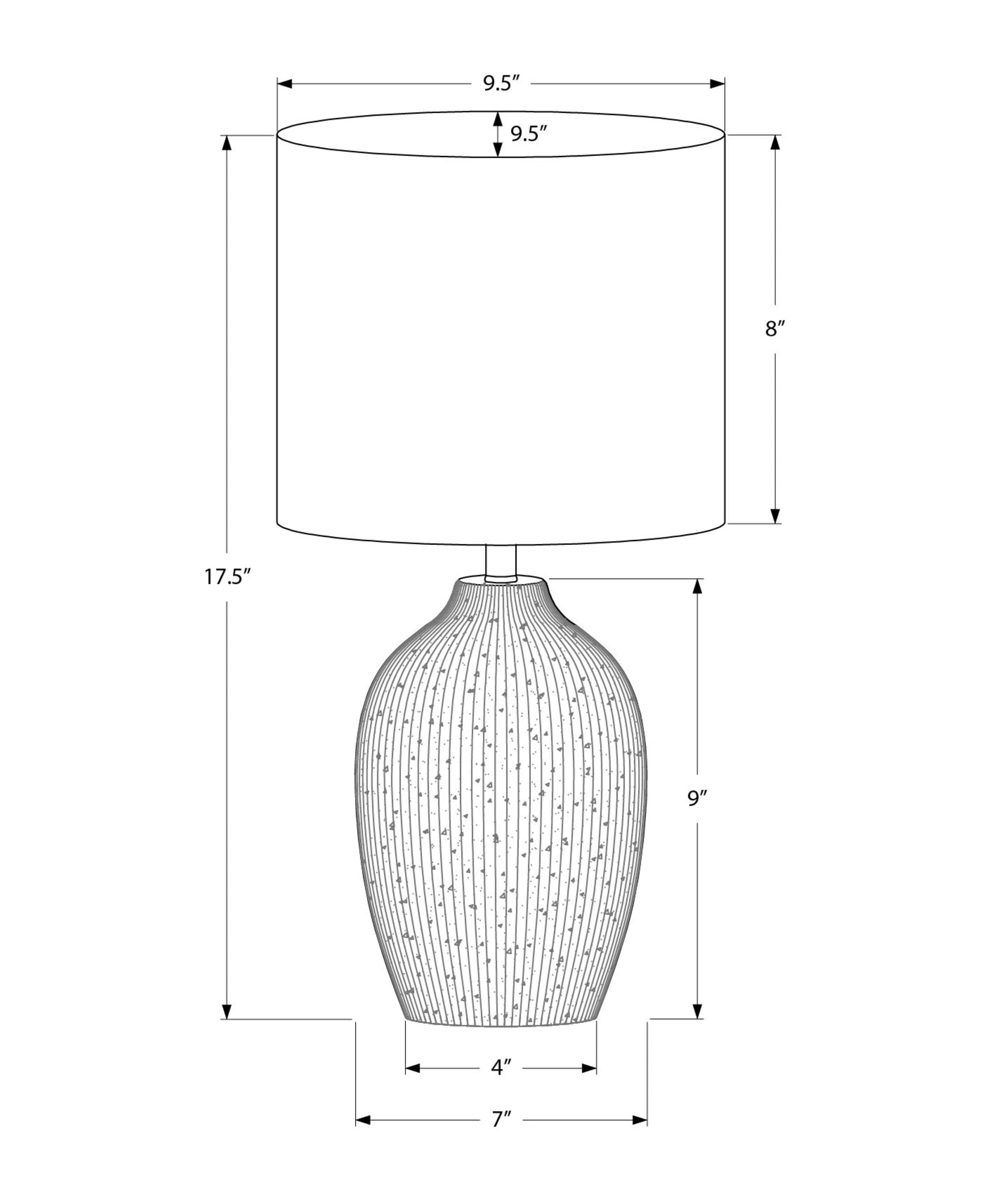 Lighting - 18"H Table Lamp Beige Ceramic / Beige Shade-Table-DECOROLALA