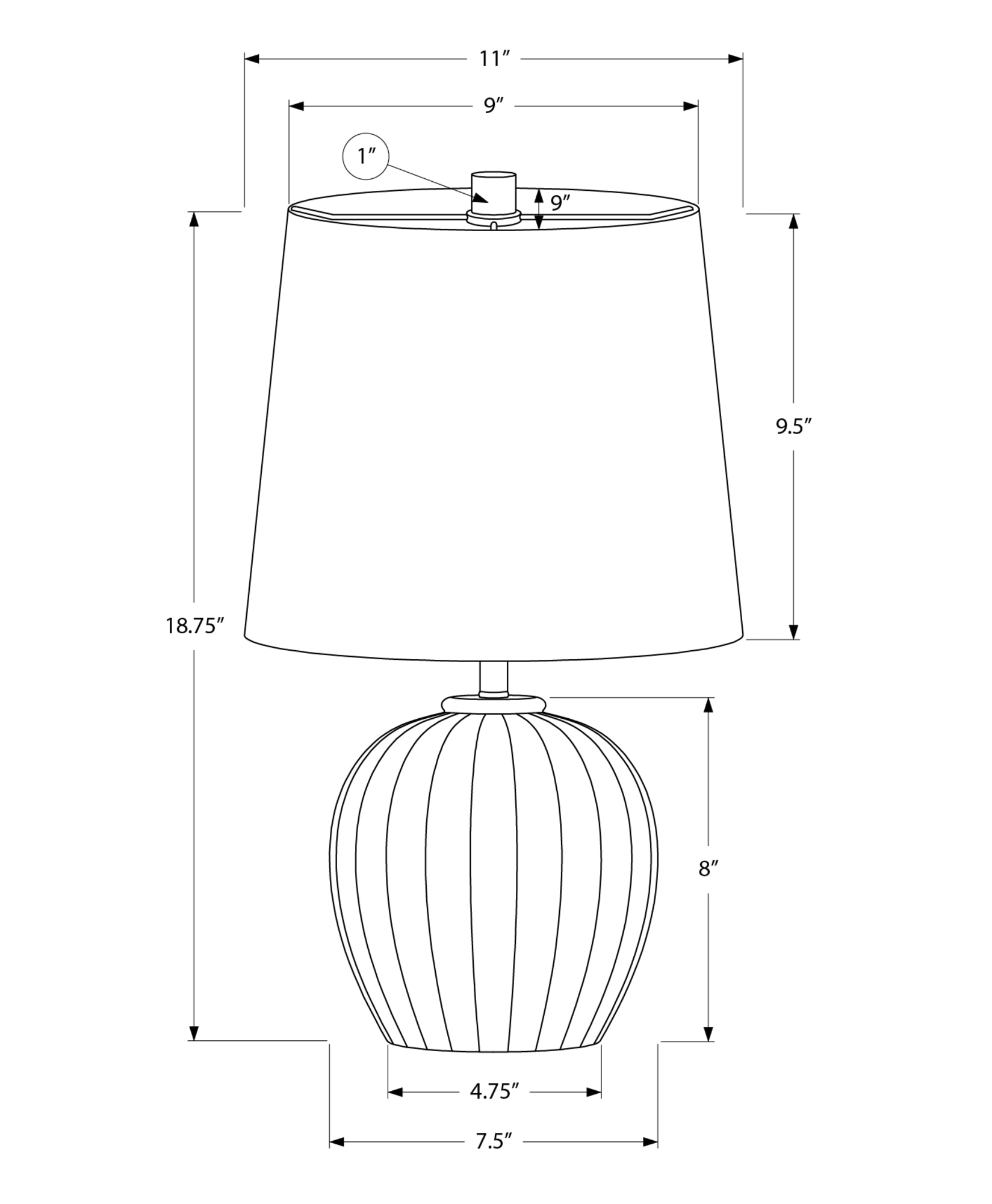 Lighting - 19"H Table Lamp Beige Resin / Beige Shade-Table-DECOROLALA