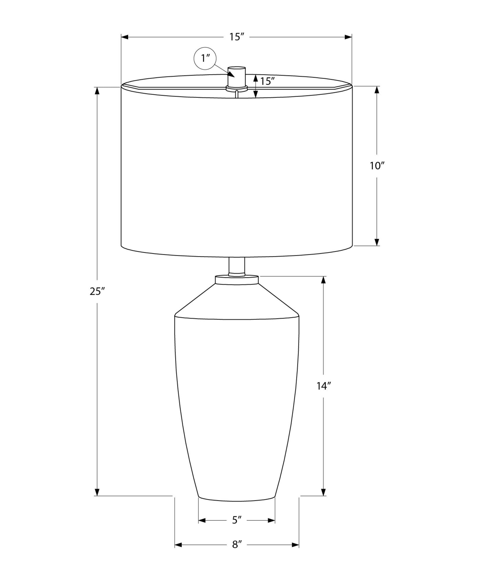 Lighting - 25"H Table Lamp Blue Concrete / Ivory Shade-Table-DECOROLALA