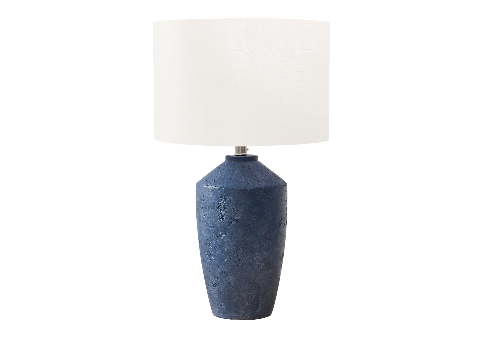 Lighting - 25"H Table Lamp Blue Concrete / Ivory Shade-Table-DECOROLALA
