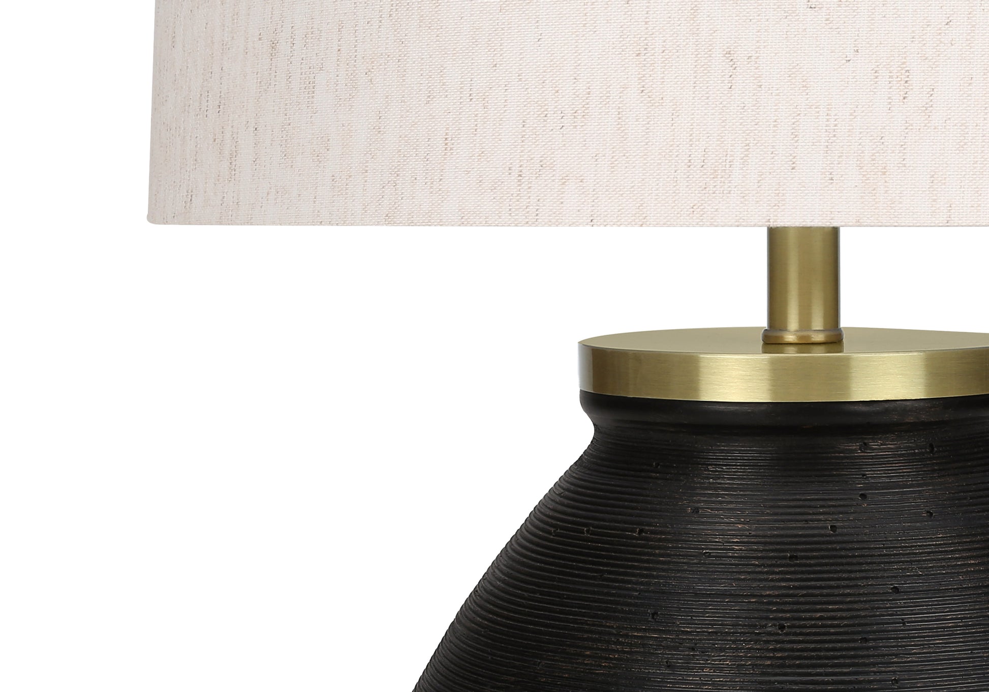 Lighting - 25"H Table Lamp Cream Concrete / Beige Shade-Table-DECOROLALA