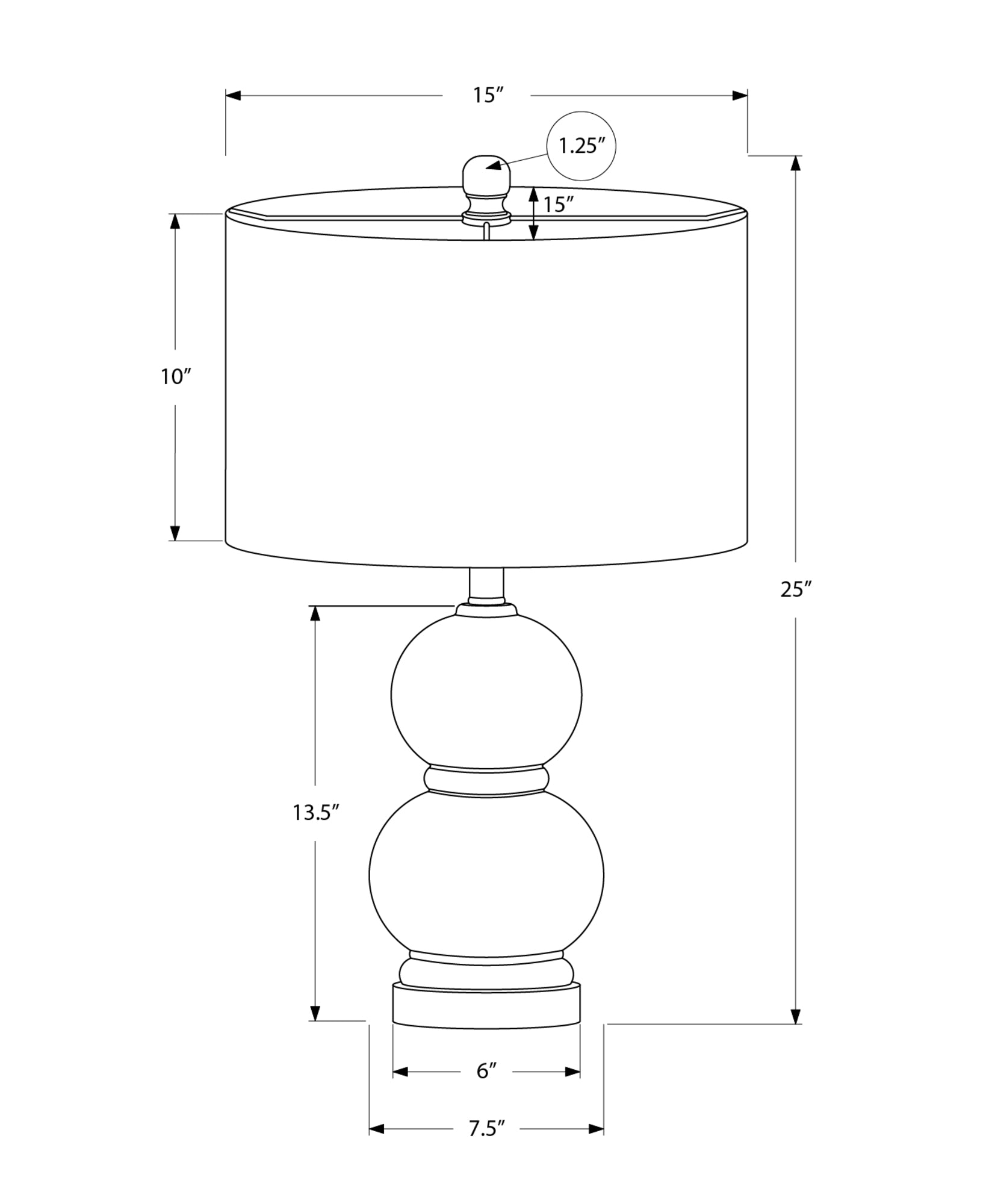 Lighting - 25"H Table Lamp Green Ceramic / Ivory Shade-Table-DECOROLALA