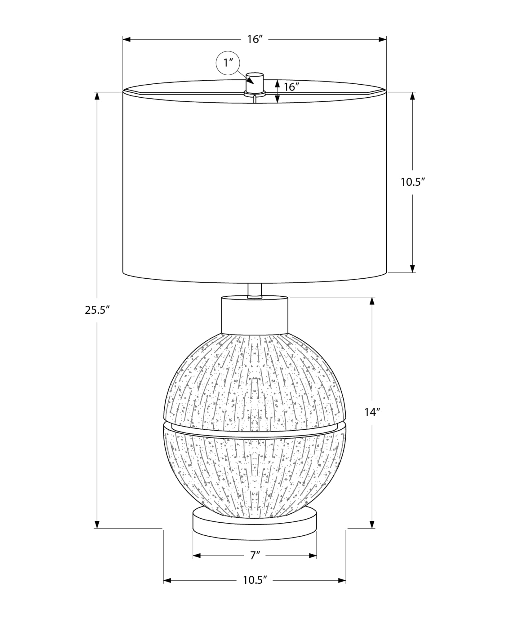 Lighting - 26"H Table Lamp Brown / Gold Resin / Beige-Lighting-DECOROLALA