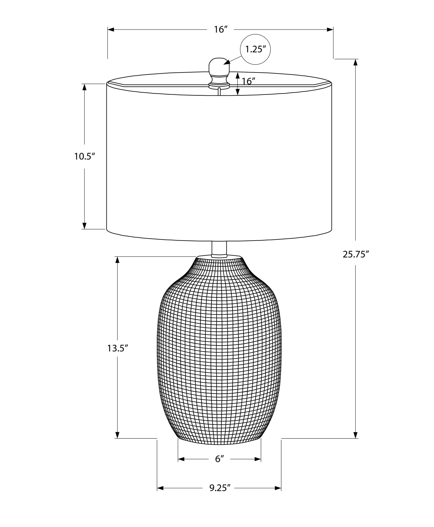 Lighting - 26"H Table Lamp Cream Ceramic / Ivory Shade-Table-DECOROLALA