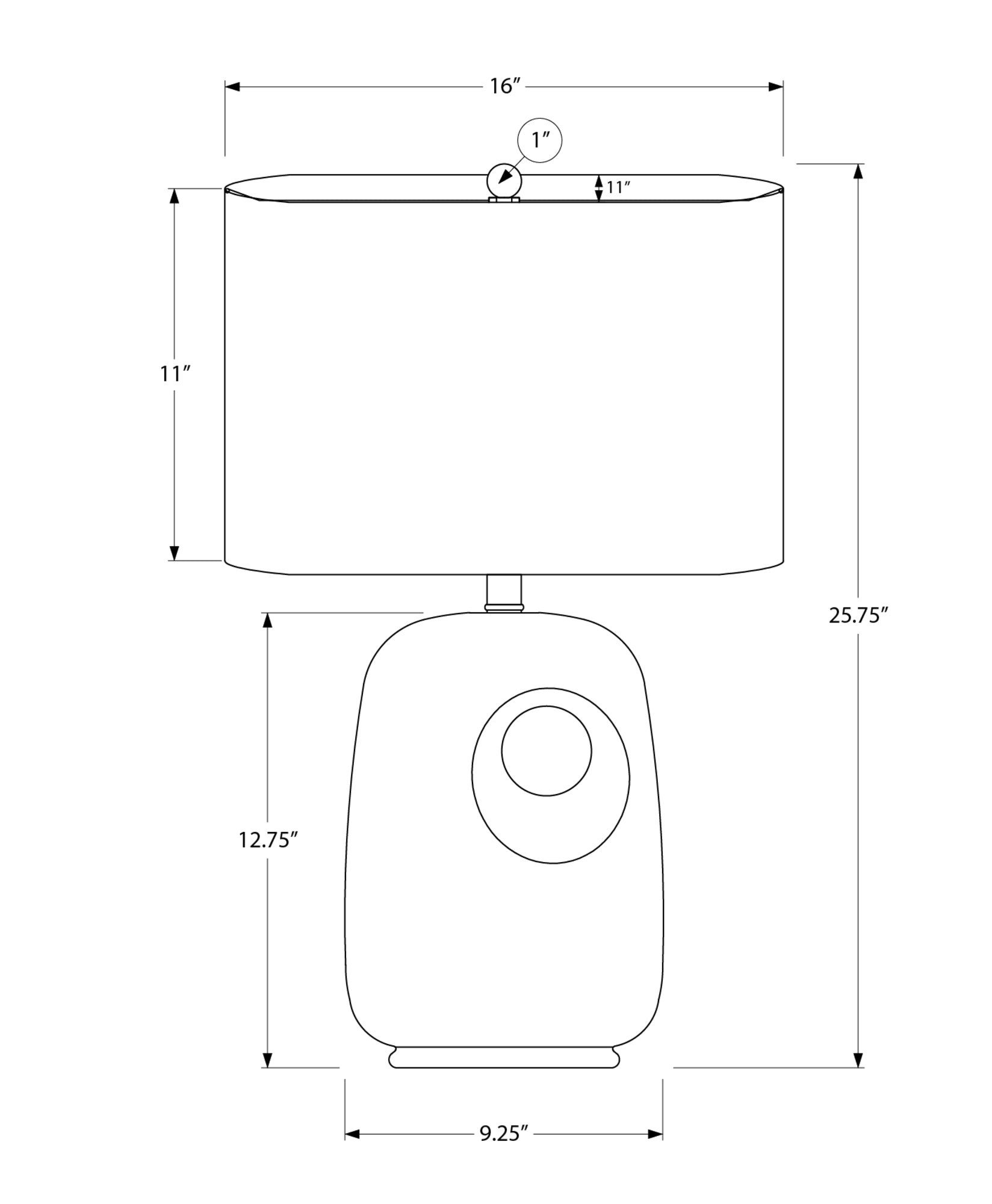 Lighting - 26"H Table Lamp Grey Ceramic / Ivory Shade-Table-DECOROLALA