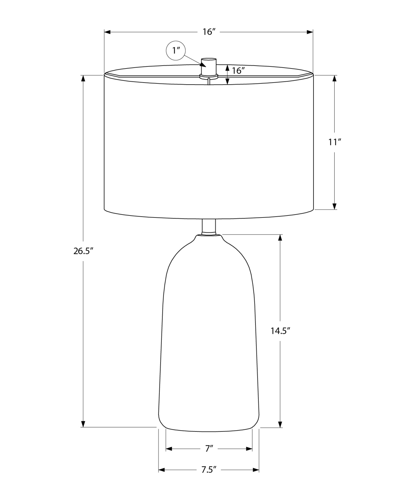 Lighting - 27"H Table Lamp Beige Ceramic / Beige Shade-Table-DECOROLALA