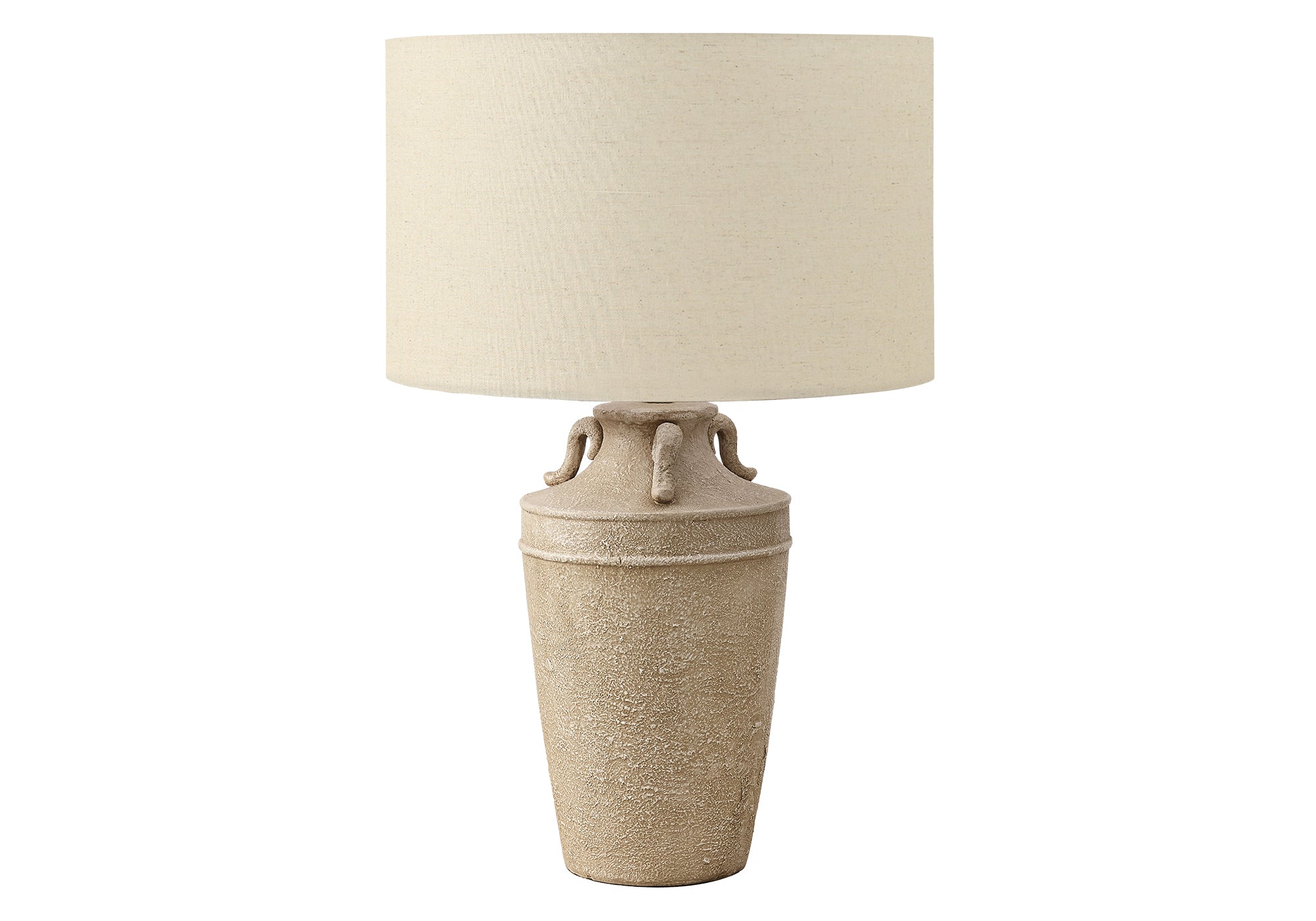 Lighting - 28"H Table Lamp Beige Ceramic / Beige Shade-Table-DECOROLALA
