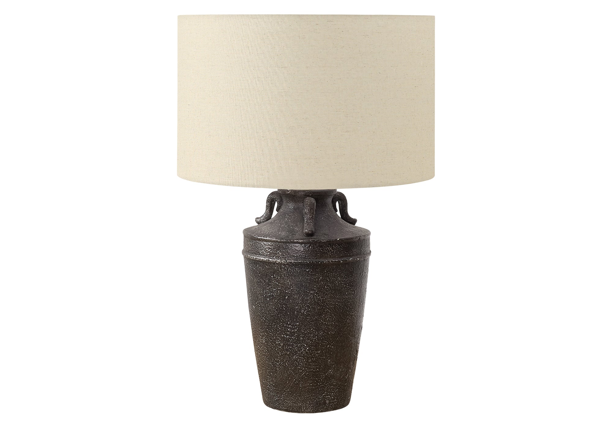 Lighting - 28"H Table Lamp Beige Ceramic / Beige Shade-Table-DECOROLALA