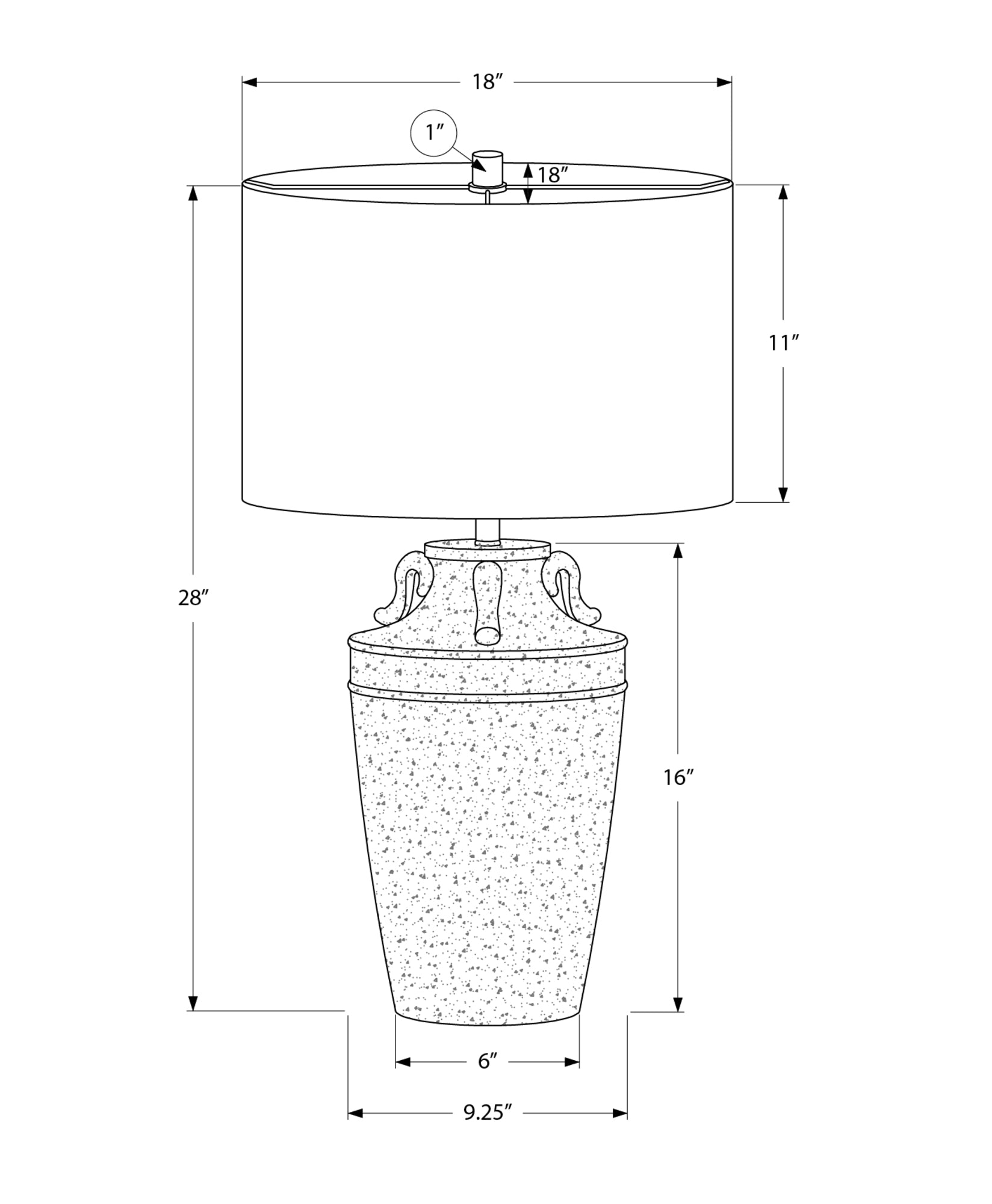 Lighting - 28"H Table Lamp Beige Ceramic / Beige Shade-Table-DECOROLALA