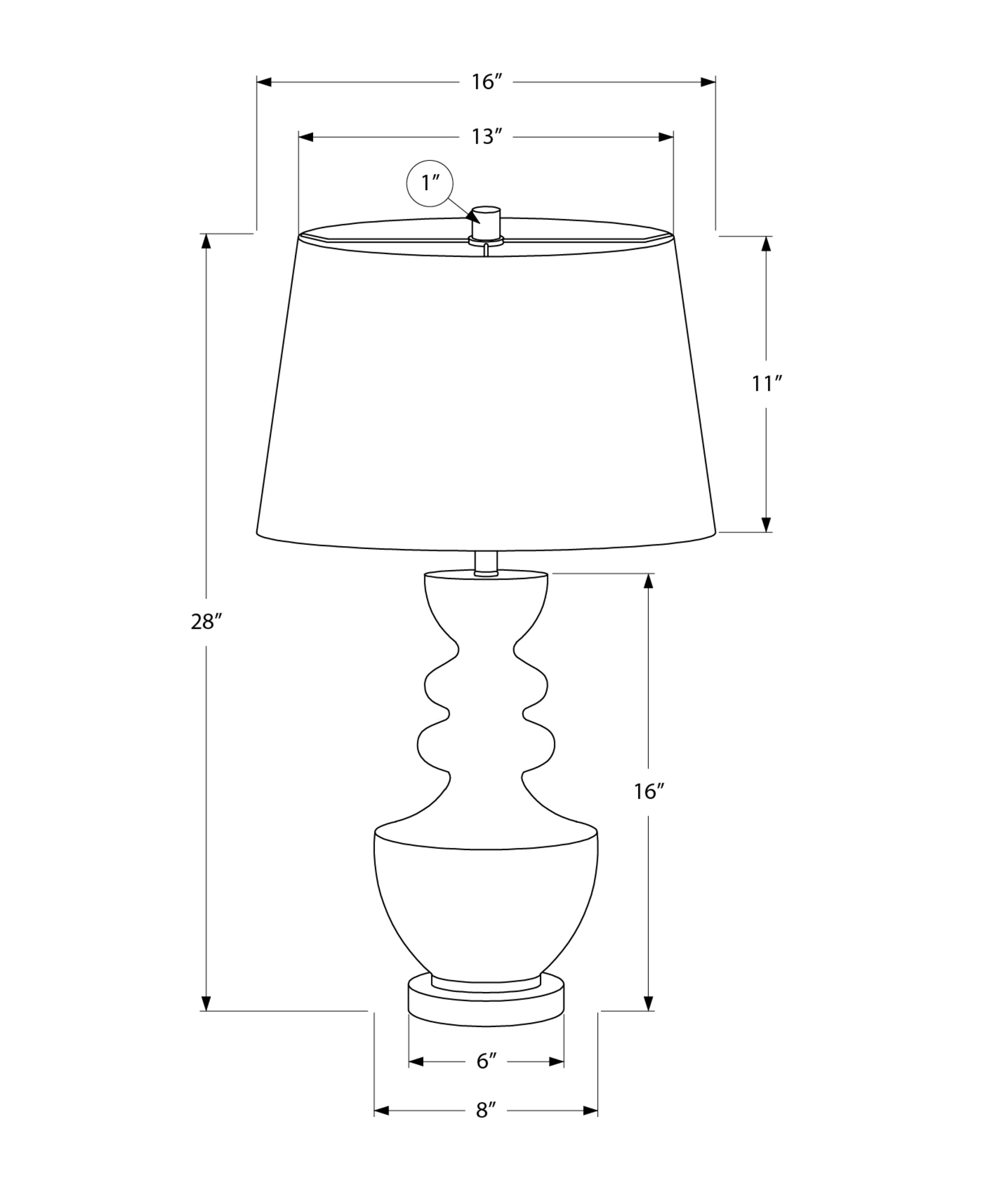 Lighting - 28"H Table Lamp Brown Resin / Beige Shade-Lighting-DECOROLALA